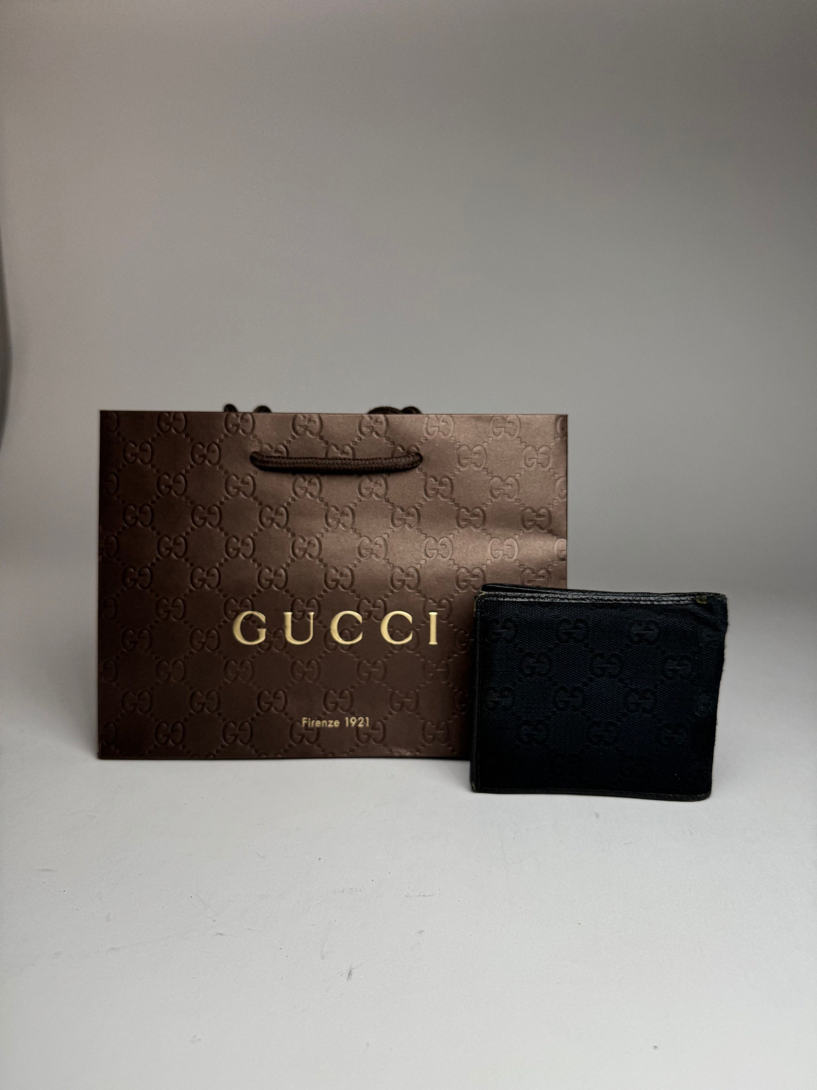 Gucci Vintage Monogram Canvas Flap Wallet Black Size ONE SIZE - 10 Thumbnail