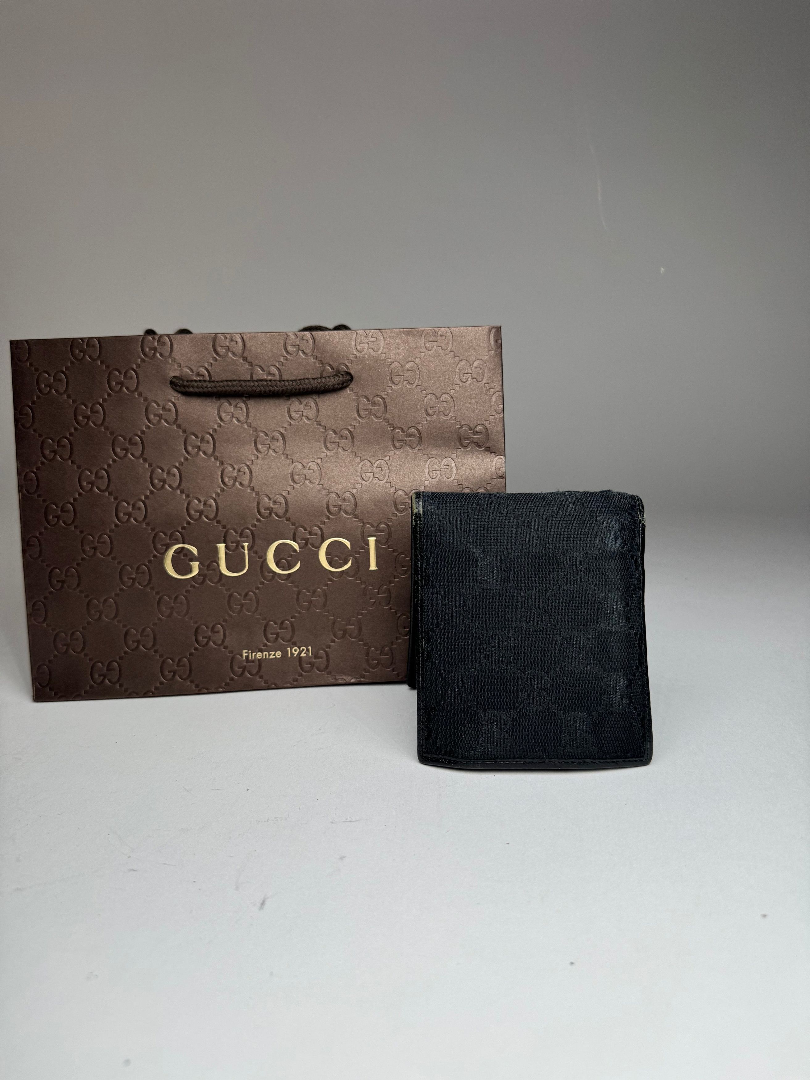 Gucci Vintage Monogram Canvas Flap Wallet Black Size ONE SIZE - 11 Thumbnail
