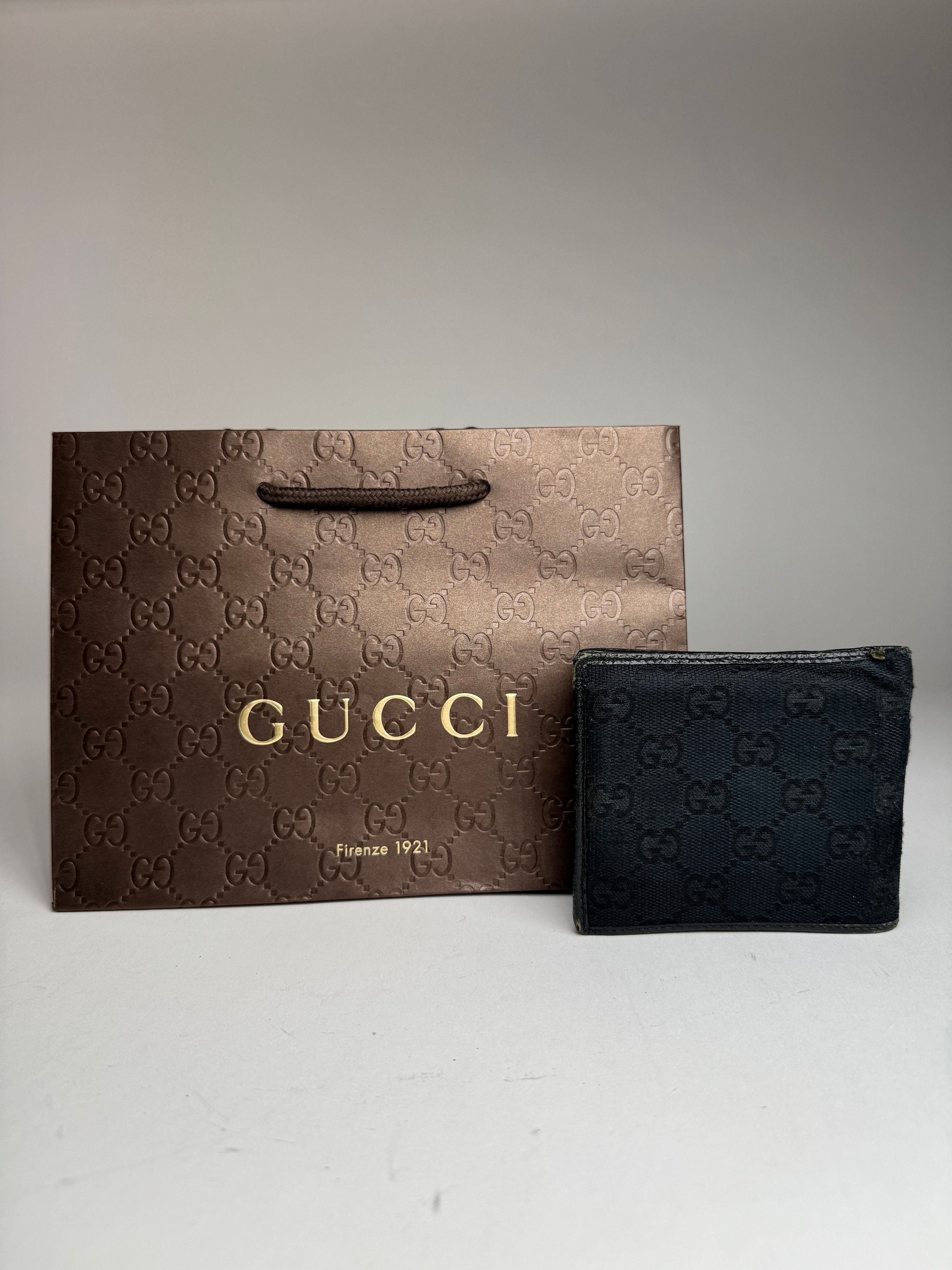 Gucci Vintage Monogram Canvas Flap Wallet Black Size ONE SIZE - 5 Thumbnail
