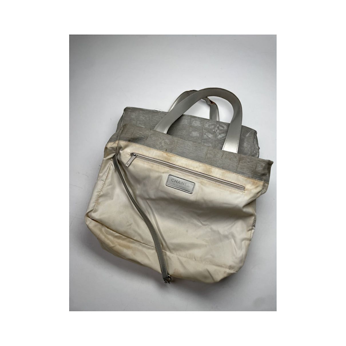 Chanel Cambon Silver Polyester Handbag Size ONE SIZE - 3 Thumbnail