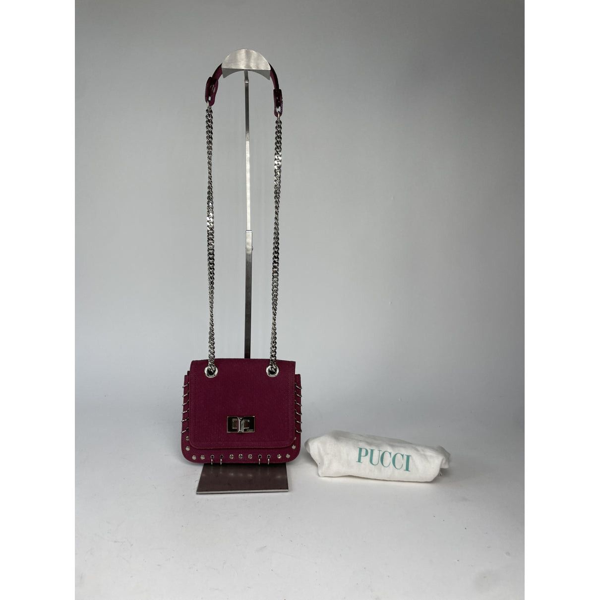 Emilio Pucci Purple Leather Handbag Size ONE SIZE - 2 Thumbnail