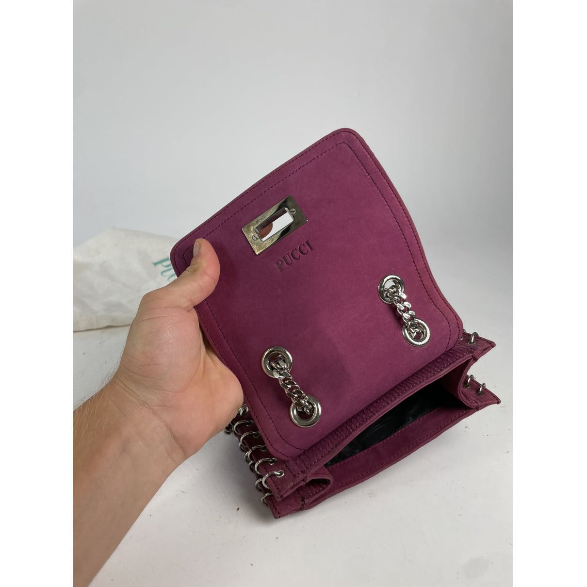 Emilio Pucci Purple Leather Handbag Size ONE SIZE - 5 Thumbnail