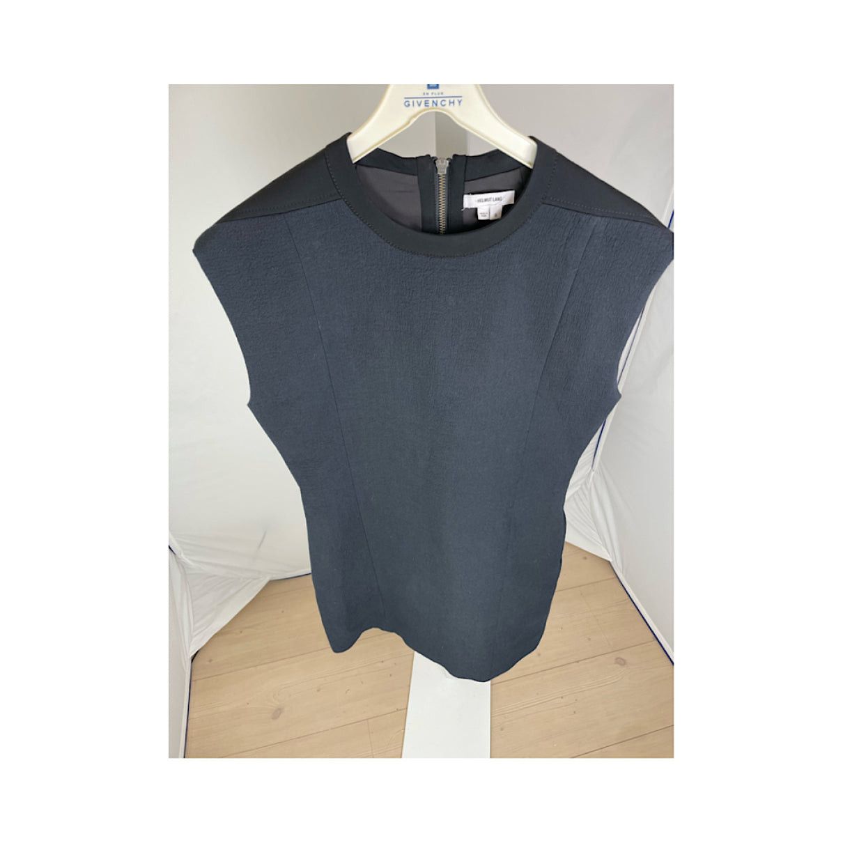 Helmut Lang Navy Wool Dresse Size L / US 10 / IT 46 - 3 Thumbnail