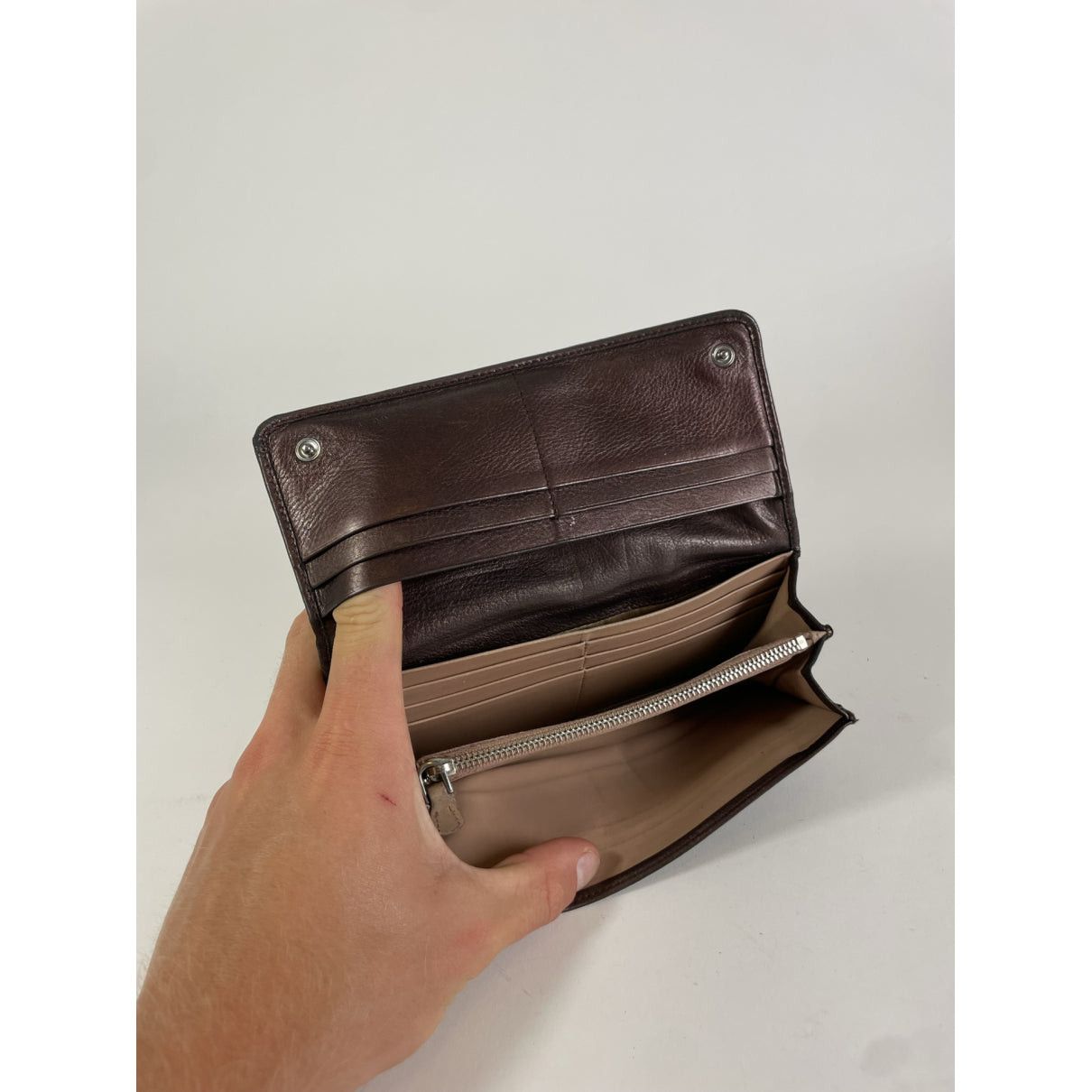 Prada Brown Leather Wallet Size ONE SIZE - 4 Thumbnail