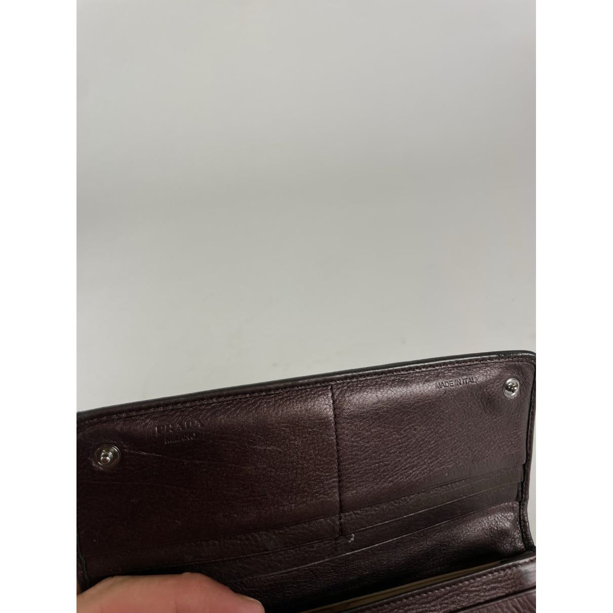 Prada Brown Leather Wallet Size ONE SIZE - 5 Thumbnail