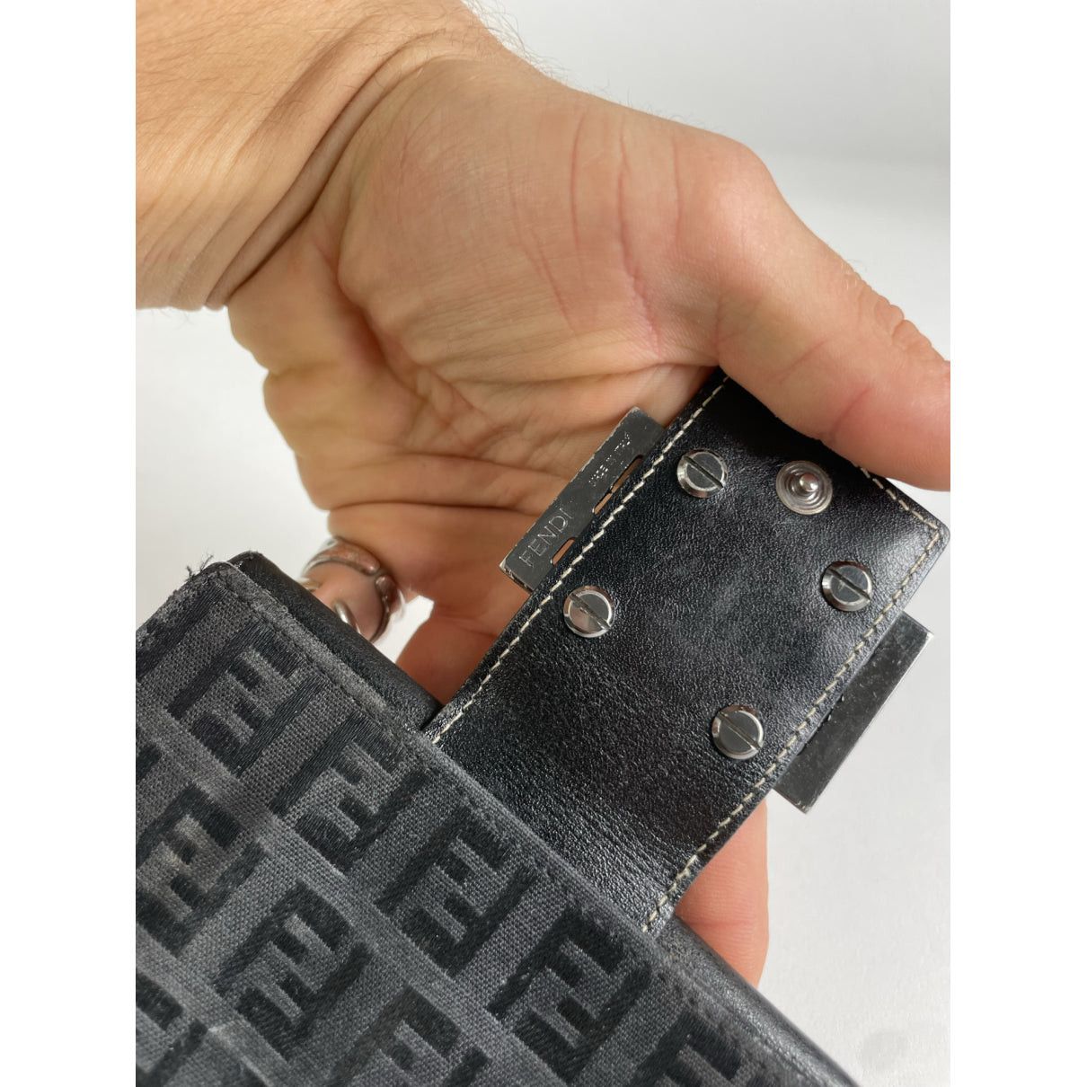 Fendi Baguette Black Cotton Wallet Size ONE SIZE - 3 Thumbnail