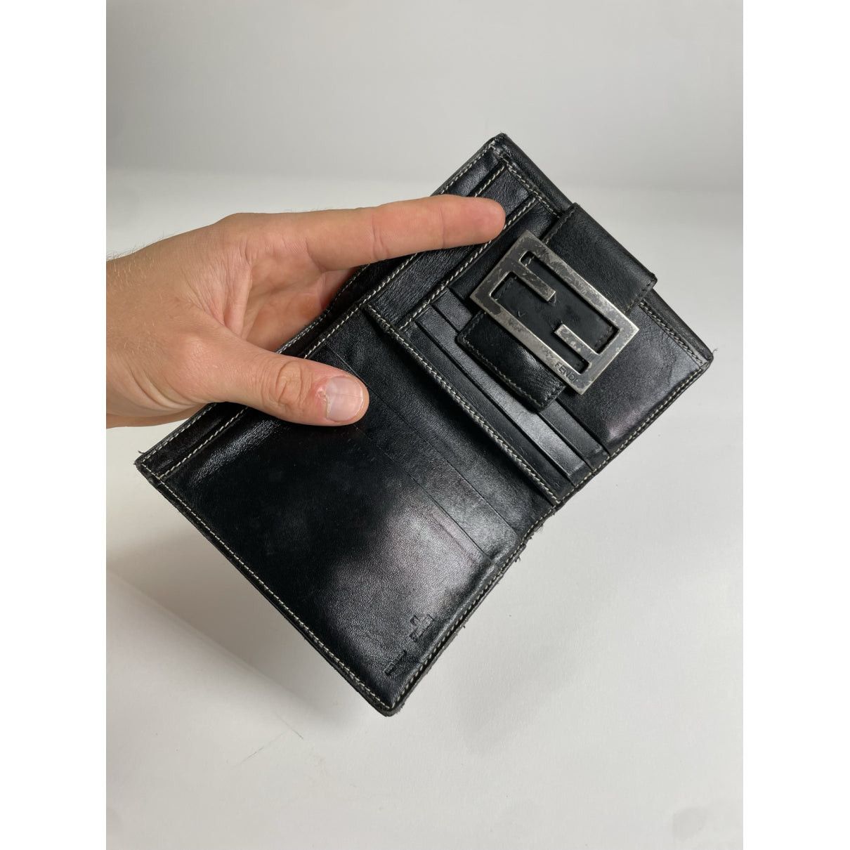 Fendi Baguette Black Cotton Wallet Size ONE SIZE - 4 Thumbnail