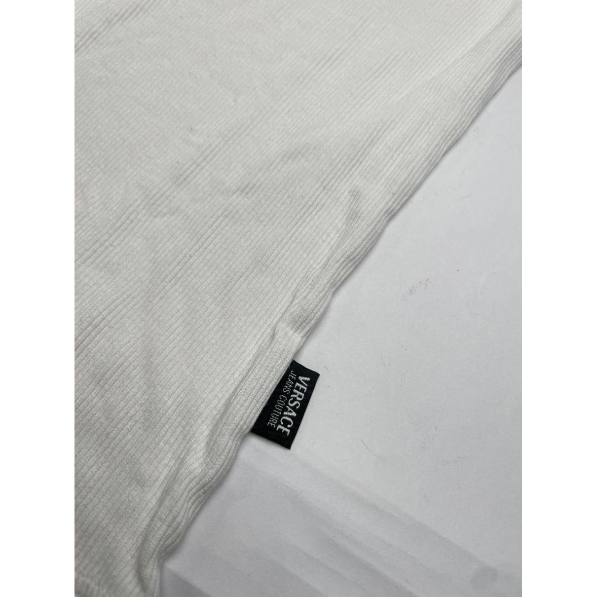 Versace Jeans Couture White Cotton Top Size XL / US 12-14 / IT 48-50 - 4 Thumbnail