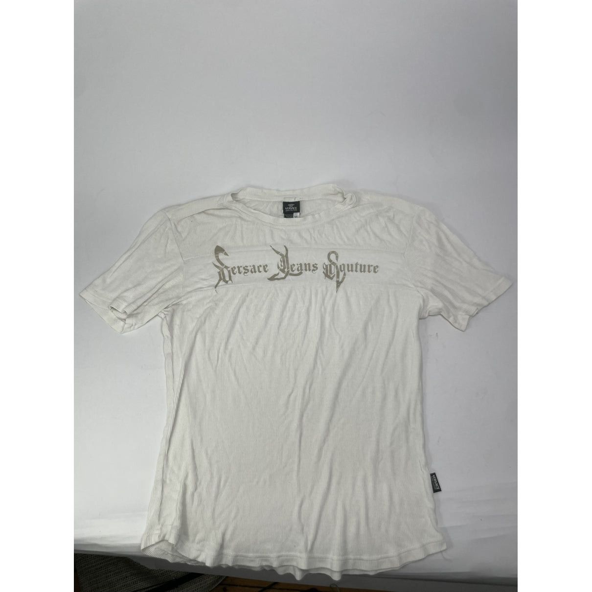 Versace Jeans Couture White Cotton Top Size XL / US 12-14 / IT 48-50 - 2 Thumbnail
