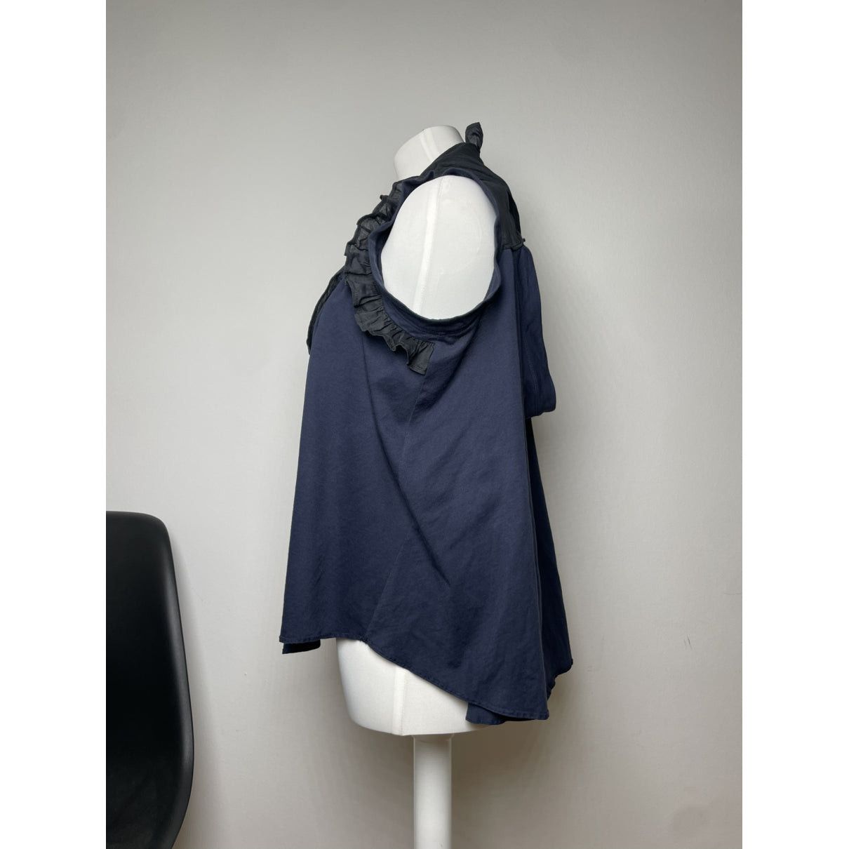 Prada Navy Cotton Top Size S / US 4 / IT 40 - 3 Thumbnail