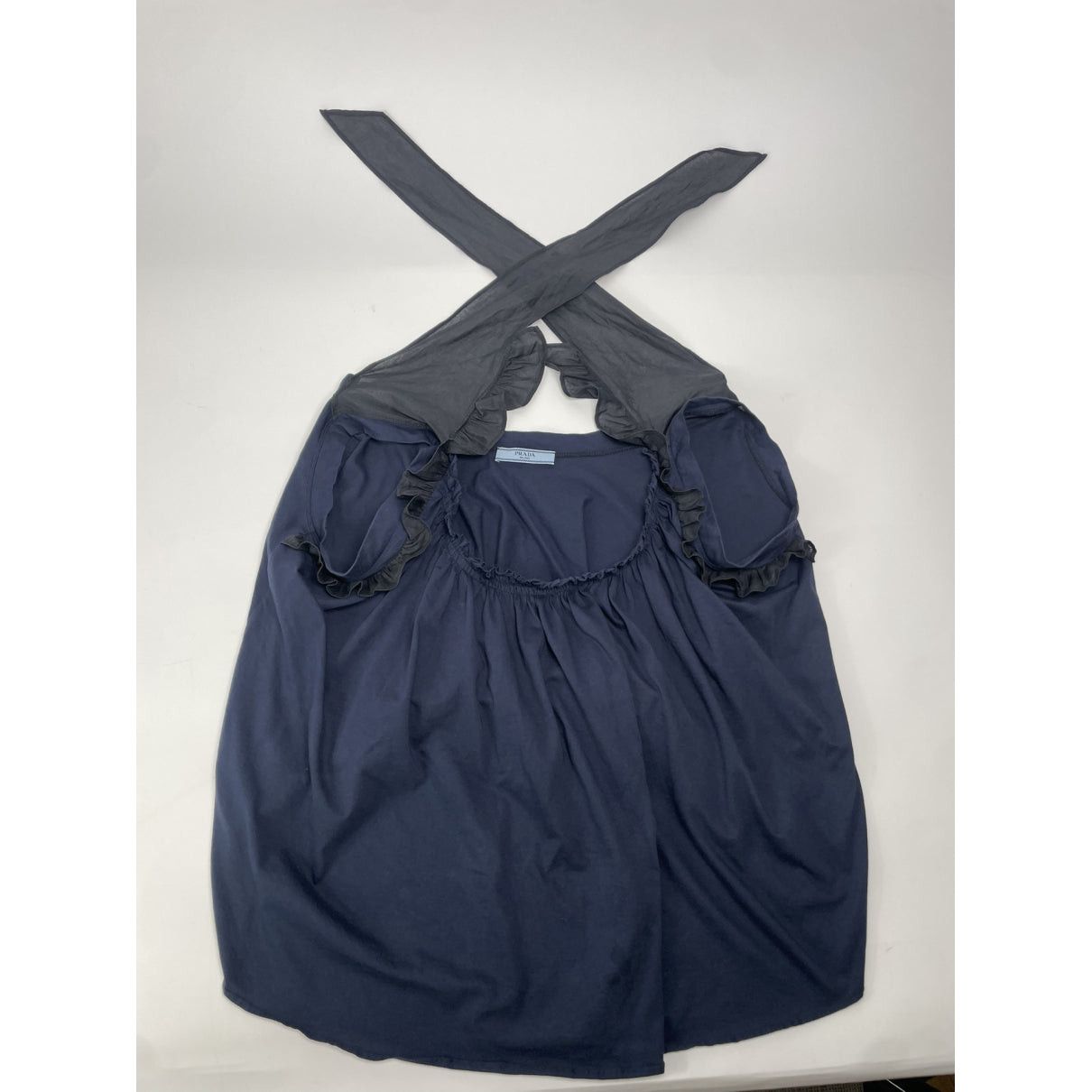 Prada Navy Cotton Top Size S / US 4 / IT 40 - 5 Thumbnail