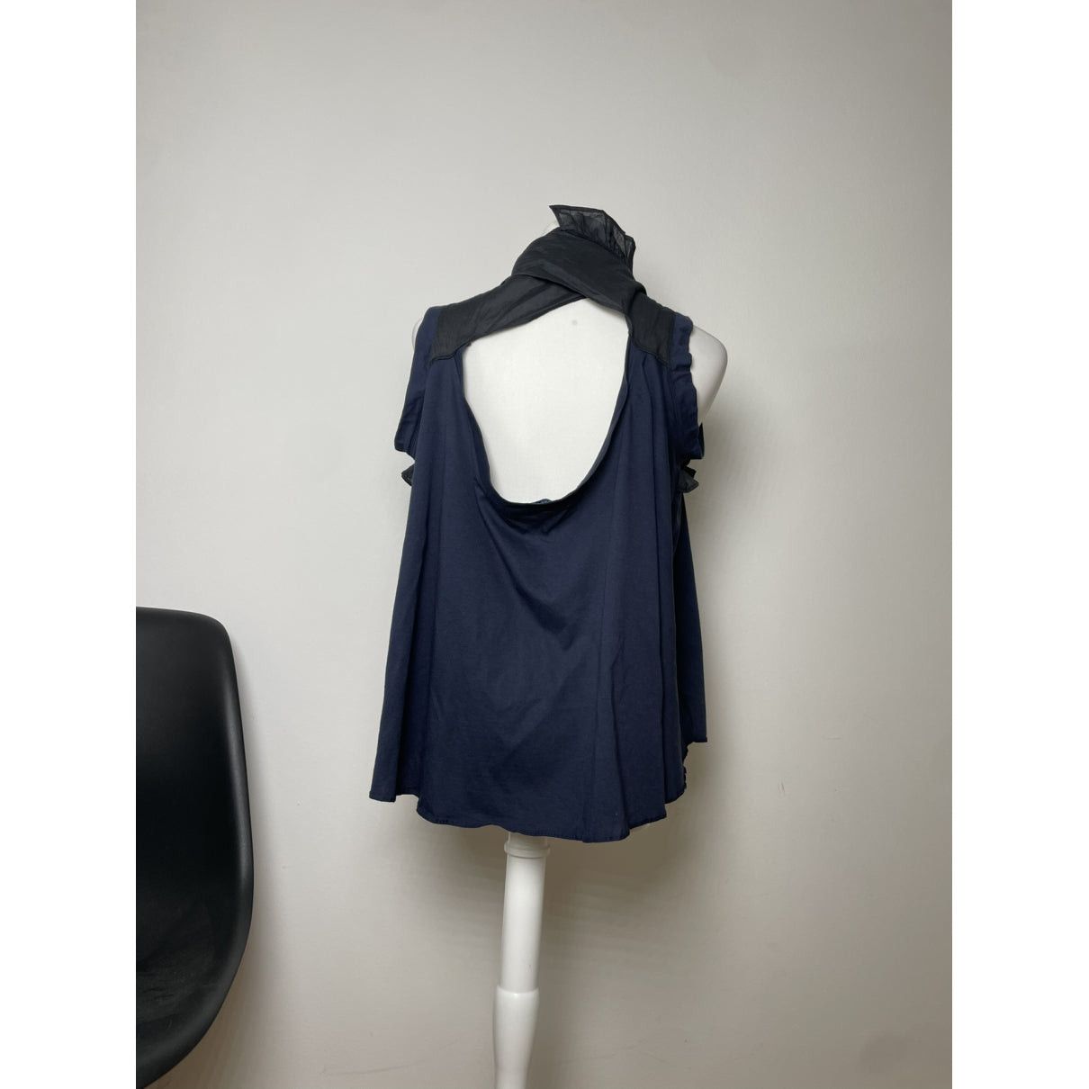 Prada Navy Cotton Top Size S / US 4 / IT 40 - 4 Thumbnail