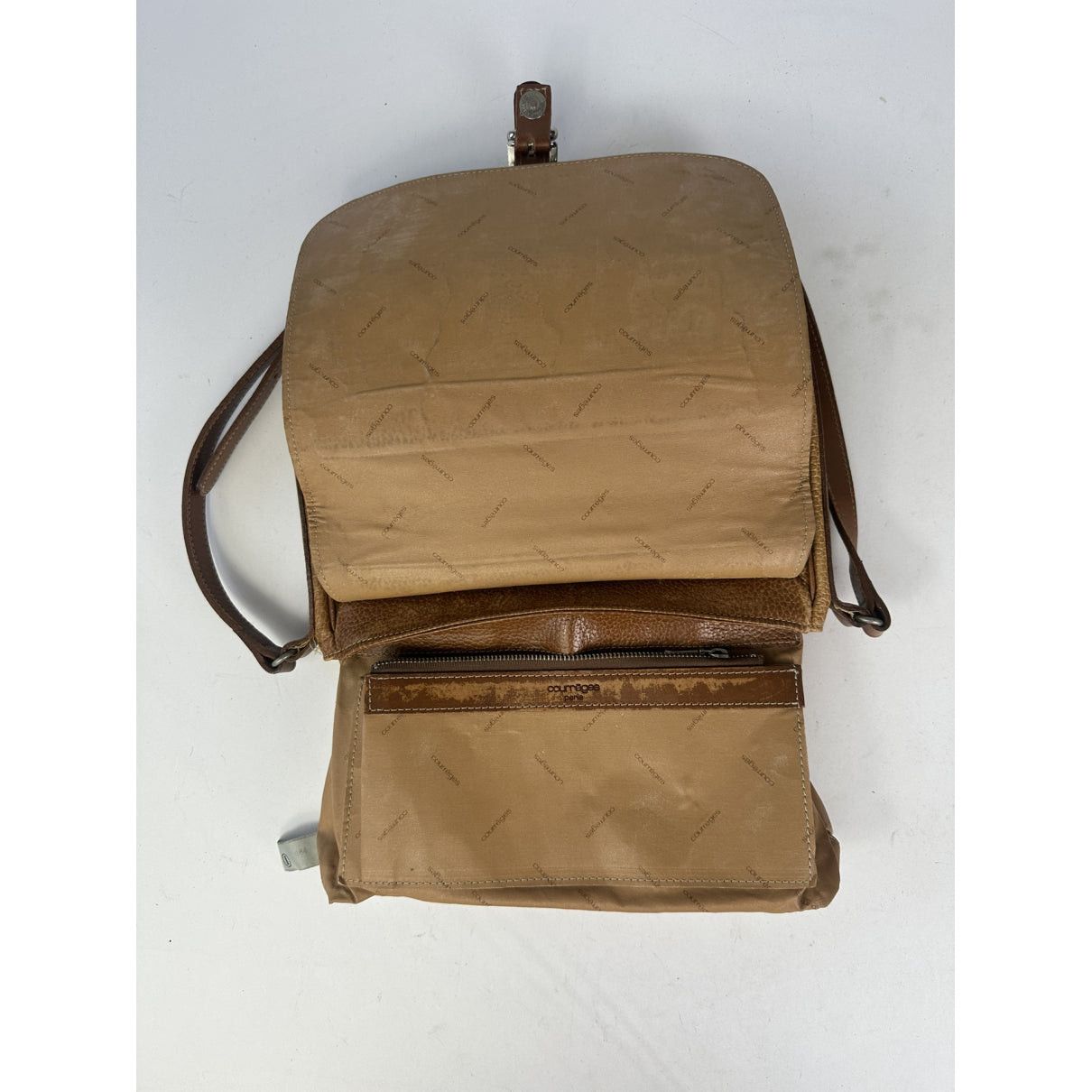Courreges Courrèges Brown Leather Handbag Size ONE SIZE - 2 Thumbnail