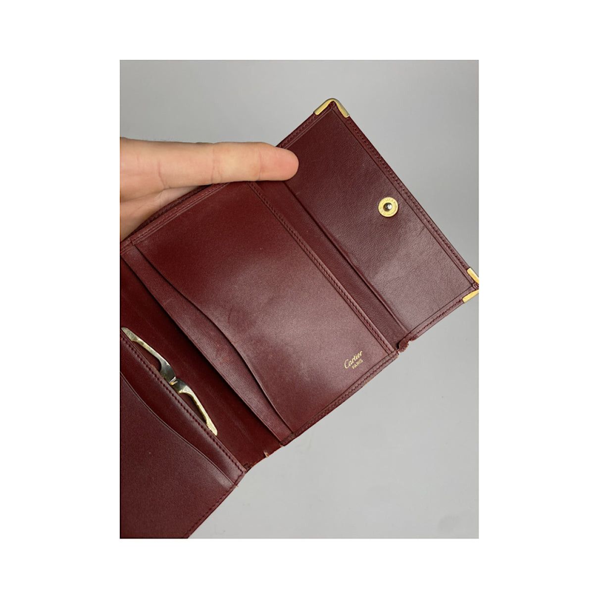 Cartier Burgundy Patent Leather Wallet Size ONE SIZE - 3 Thumbnail