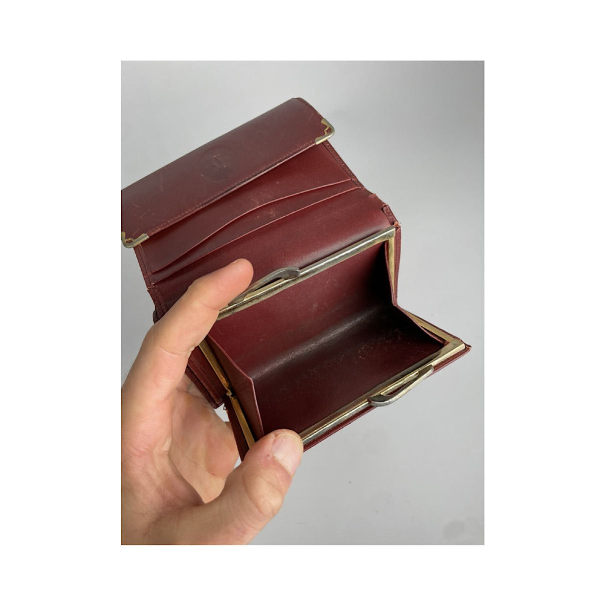 Cartier Burgundy Patent Leather Wallet Size ONE SIZE - 4 Thumbnail