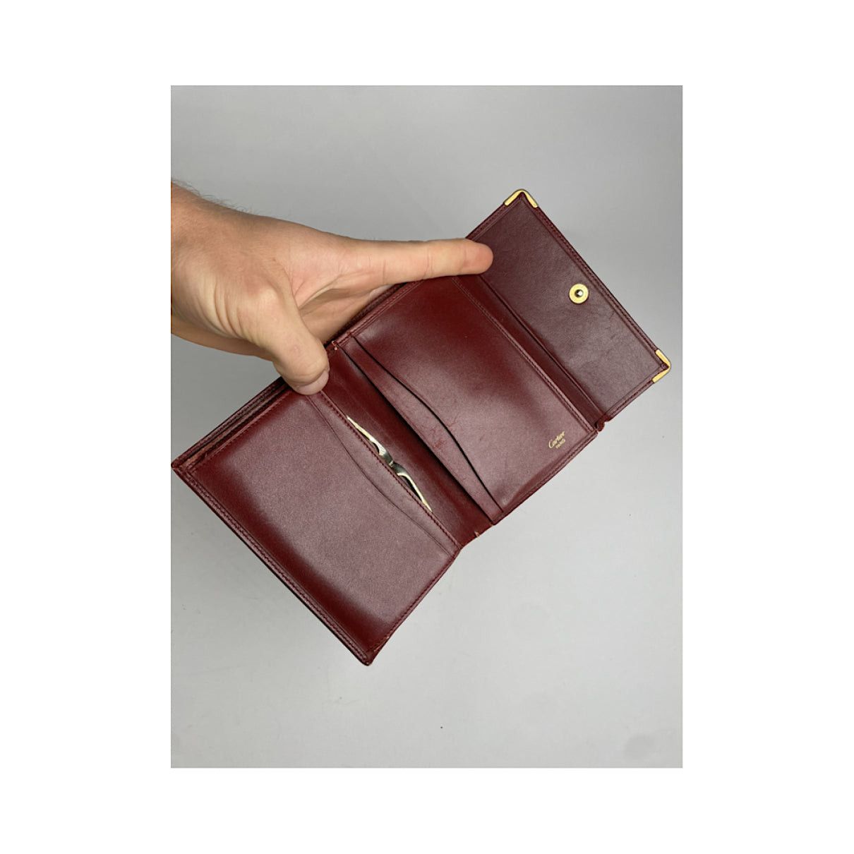 Cartier Burgundy Patent Leather Wallet Size ONE SIZE - 2 Thumbnail
