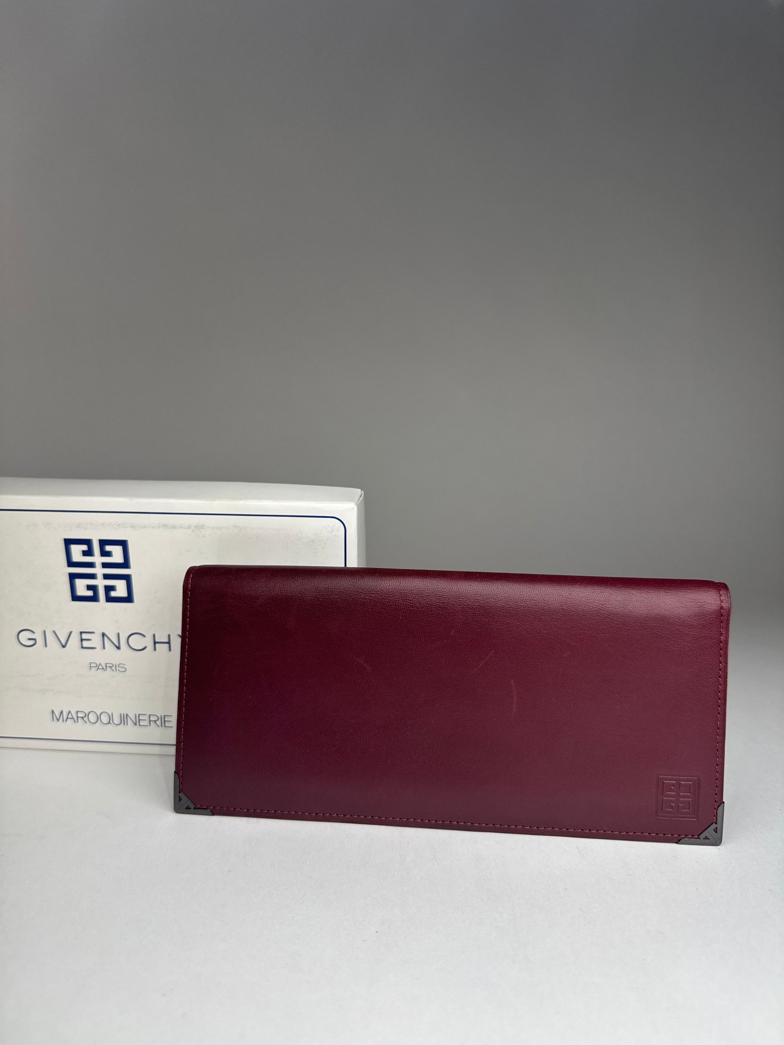 Givenchy Vintage Leather ID Holder burgundy Size ONE SIZE - 6 Thumbnail