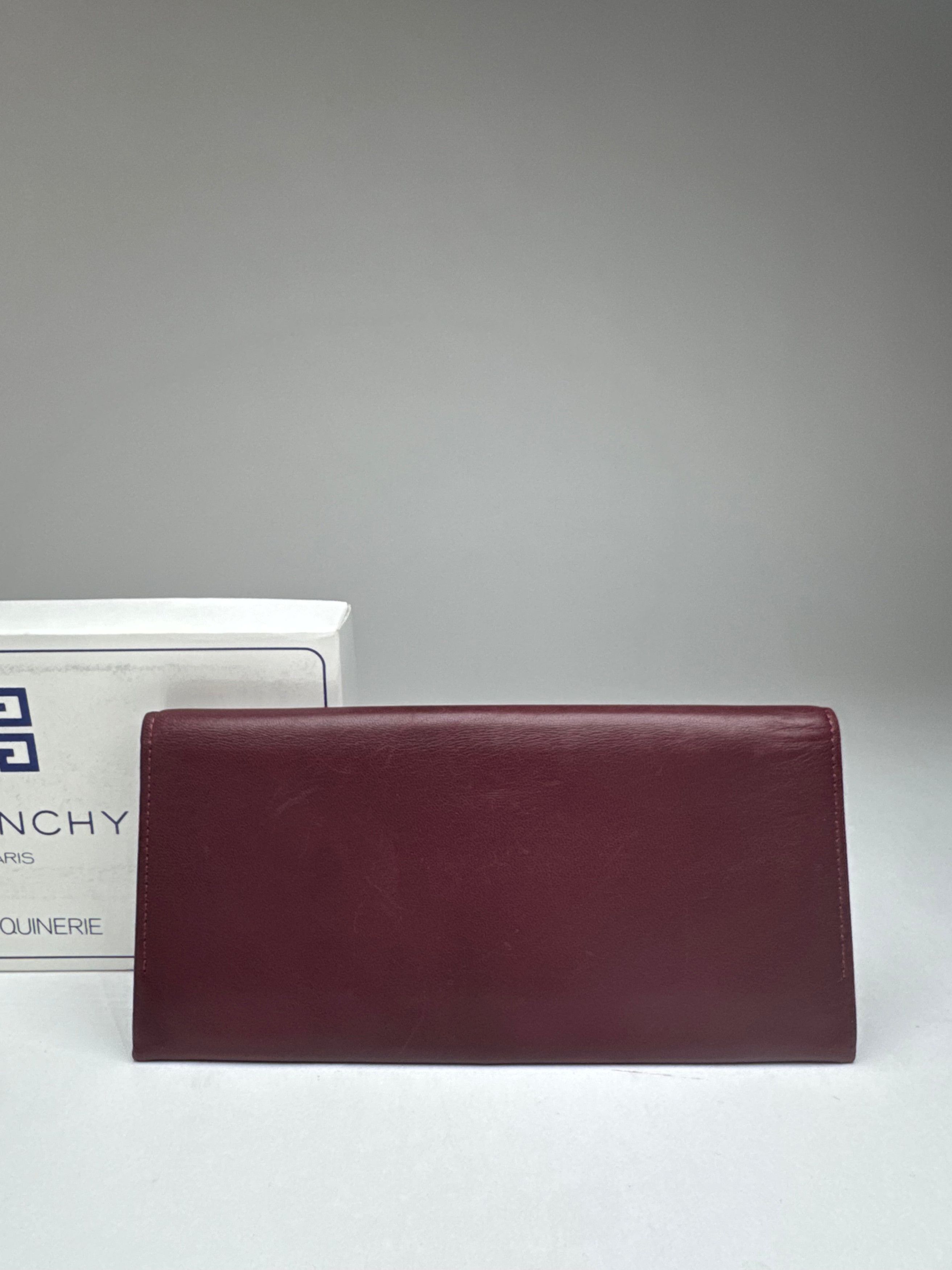 Givenchy Vintage Leather ID Holder burgundy Size ONE SIZE - 2 Thumbnail