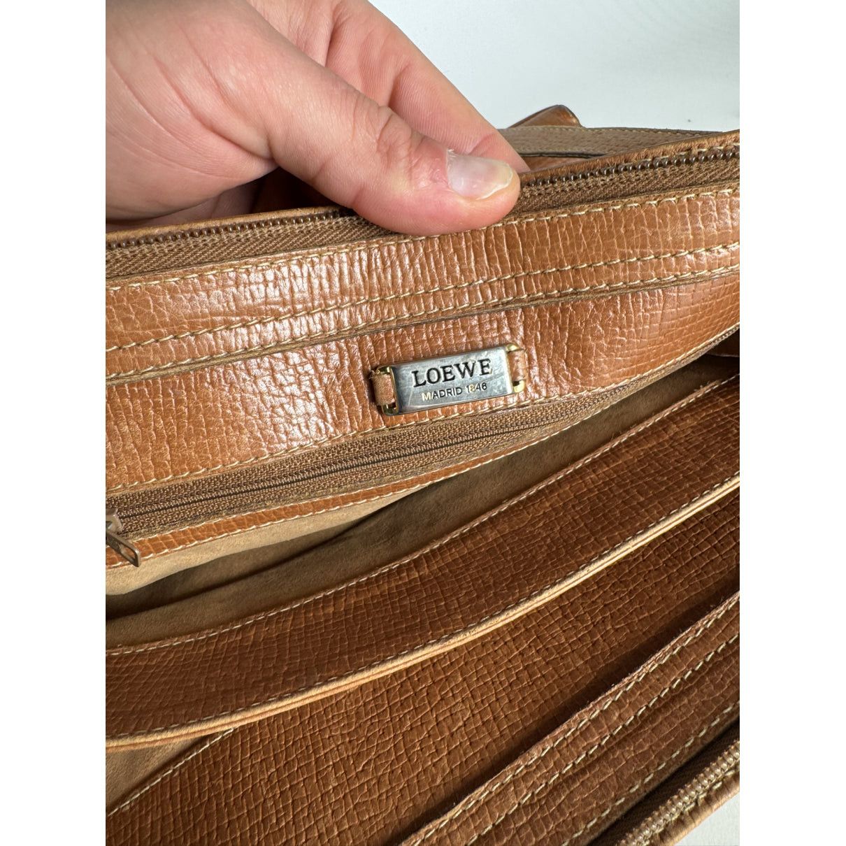 Loewe Puzzle Brown Leather Handbag Size ONE SIZE - 3 Thumbnail