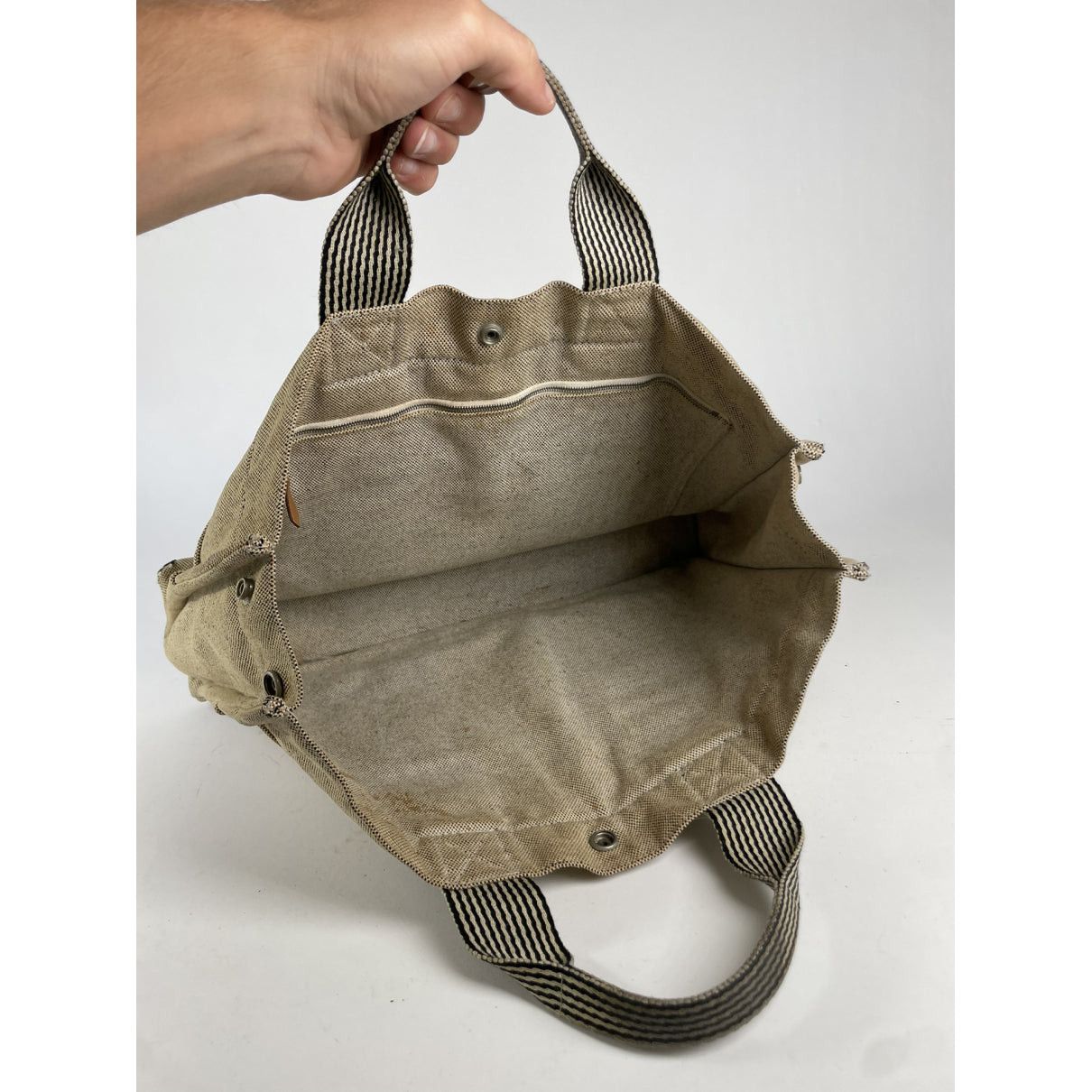 Hermès Beige Cotton Handbag