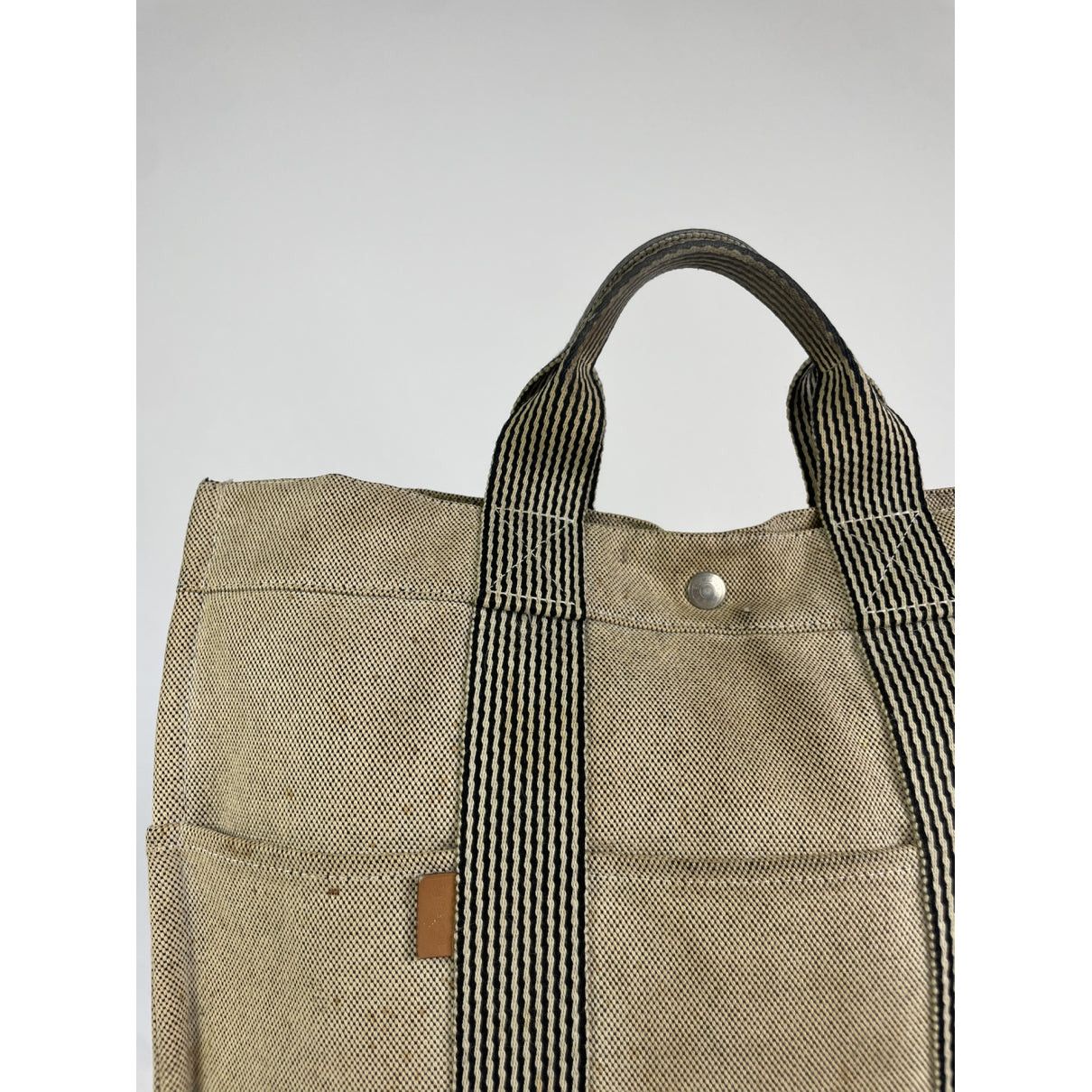 Hermès Beige Cotton Handbag