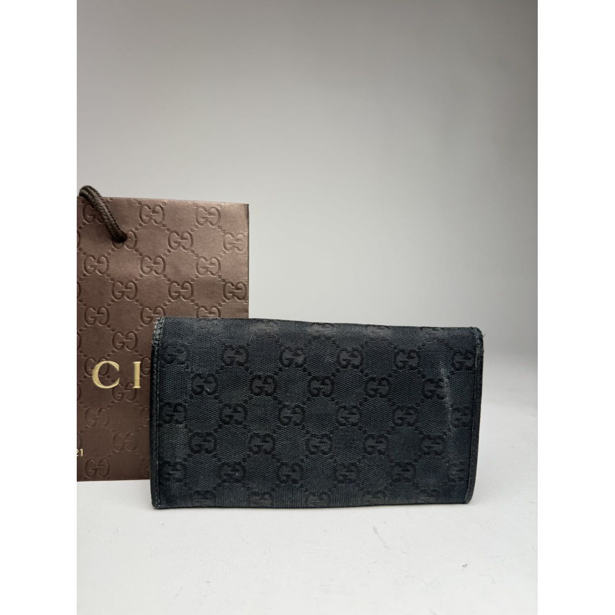 Gucci Continental Black Cotton Wallet Size ONE SIZE - 4 Thumbnail
