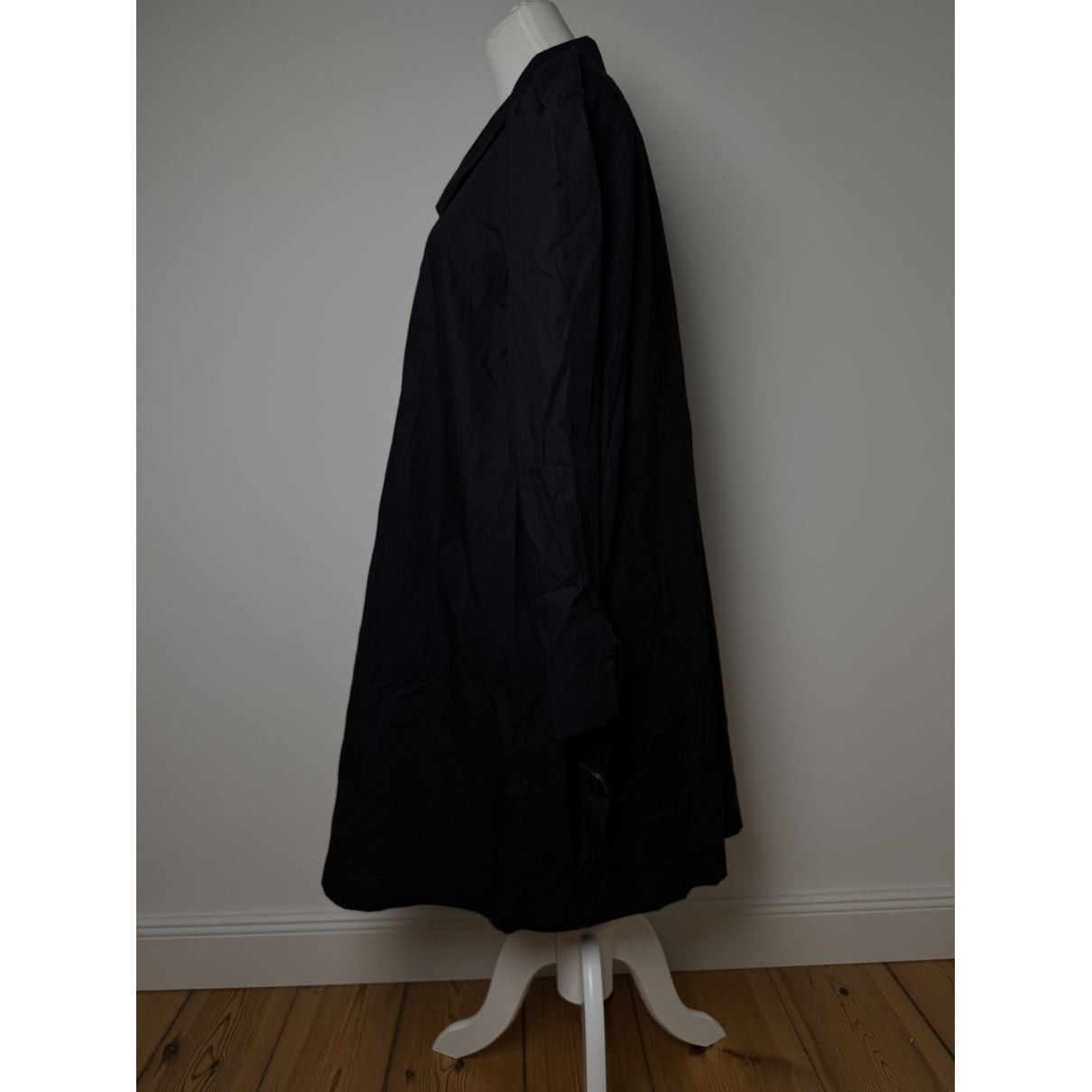 Kansai Yamamoto Black Cotton Trench Coat Size L / US 10 / IT 46 - 2 Thumbnail