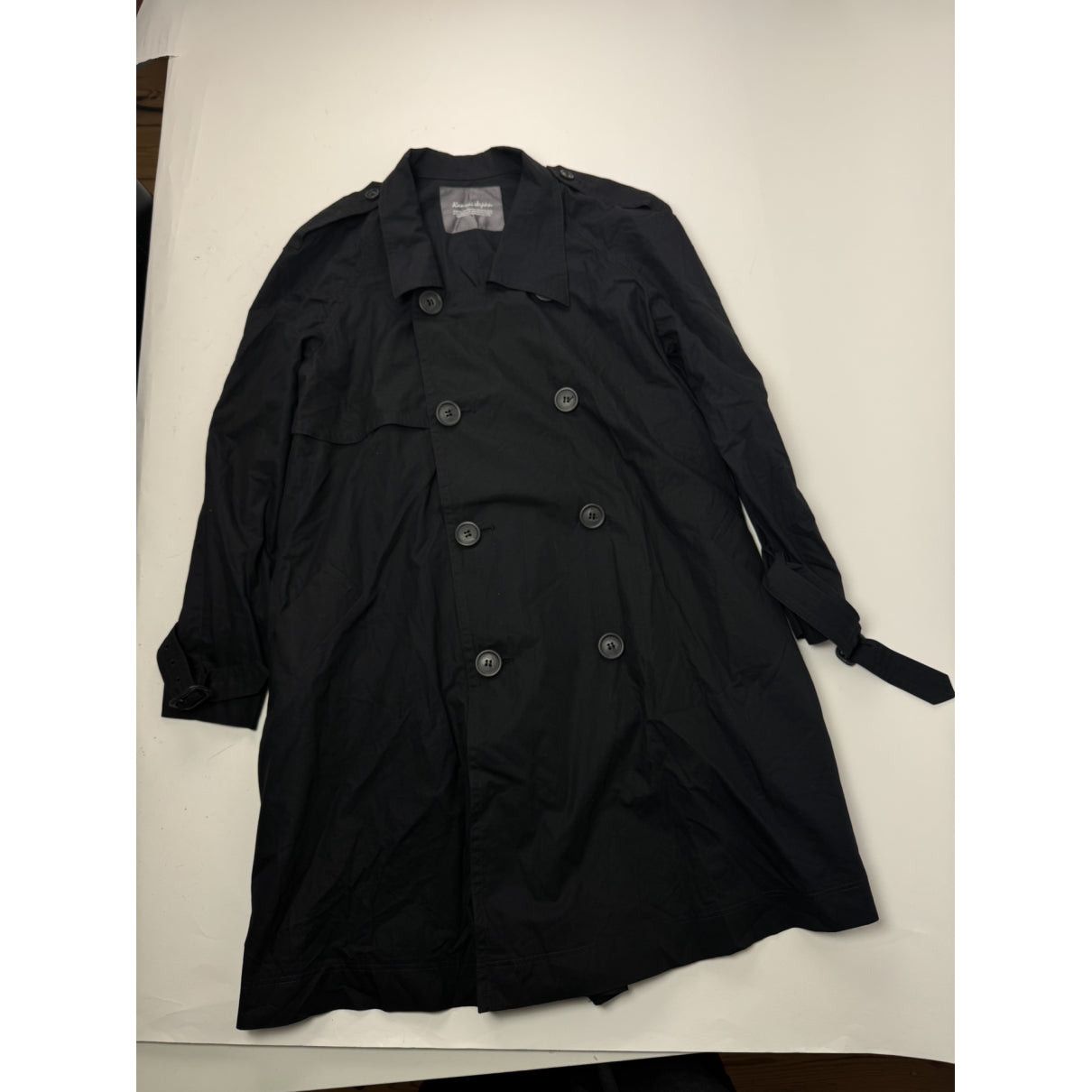 Kansai Yamamoto Black Cotton Trench Coat Size L / US 10 / IT 46 - 4 Thumbnail