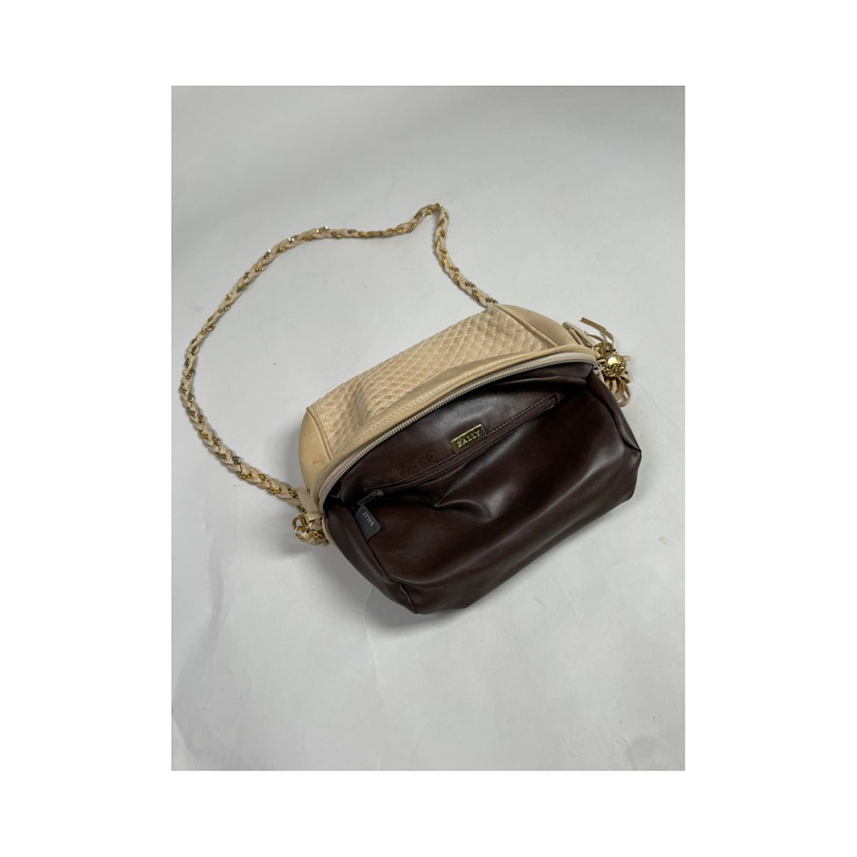 Bally Beige Leather Handbag Size ONE SIZE - 4 Thumbnail