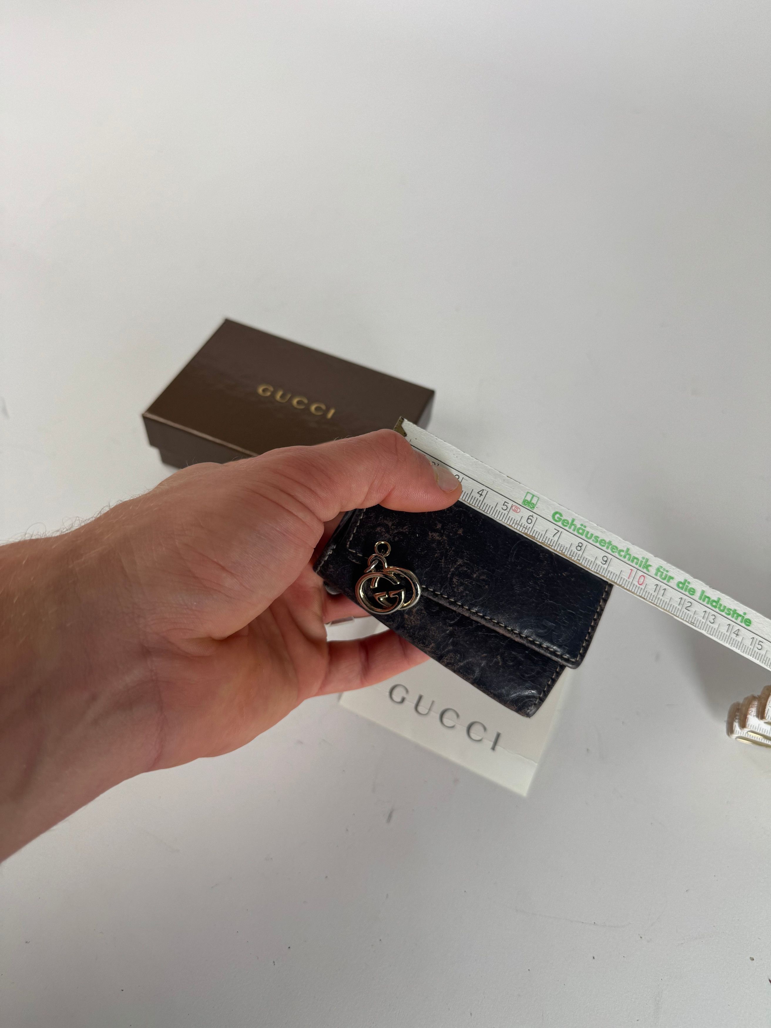 Gucci Vintage Leather Monogram Key Holder Brown Size ONE SIZE - 10 Thumbnail
