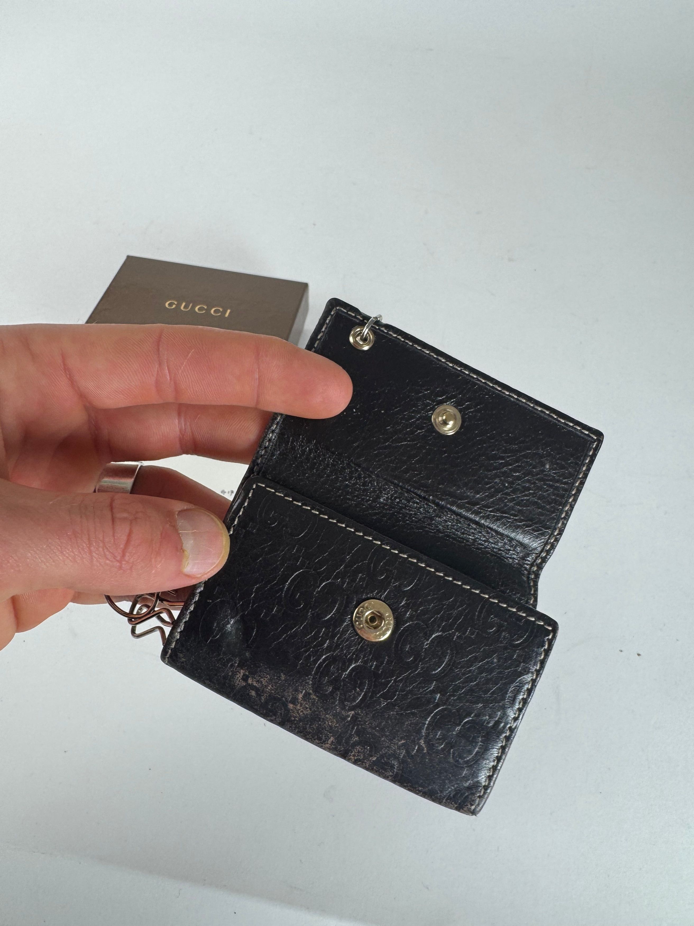 Gucci Vintage Leather Monogram Key Holder Brown Size ONE SIZE - 5 Thumbnail