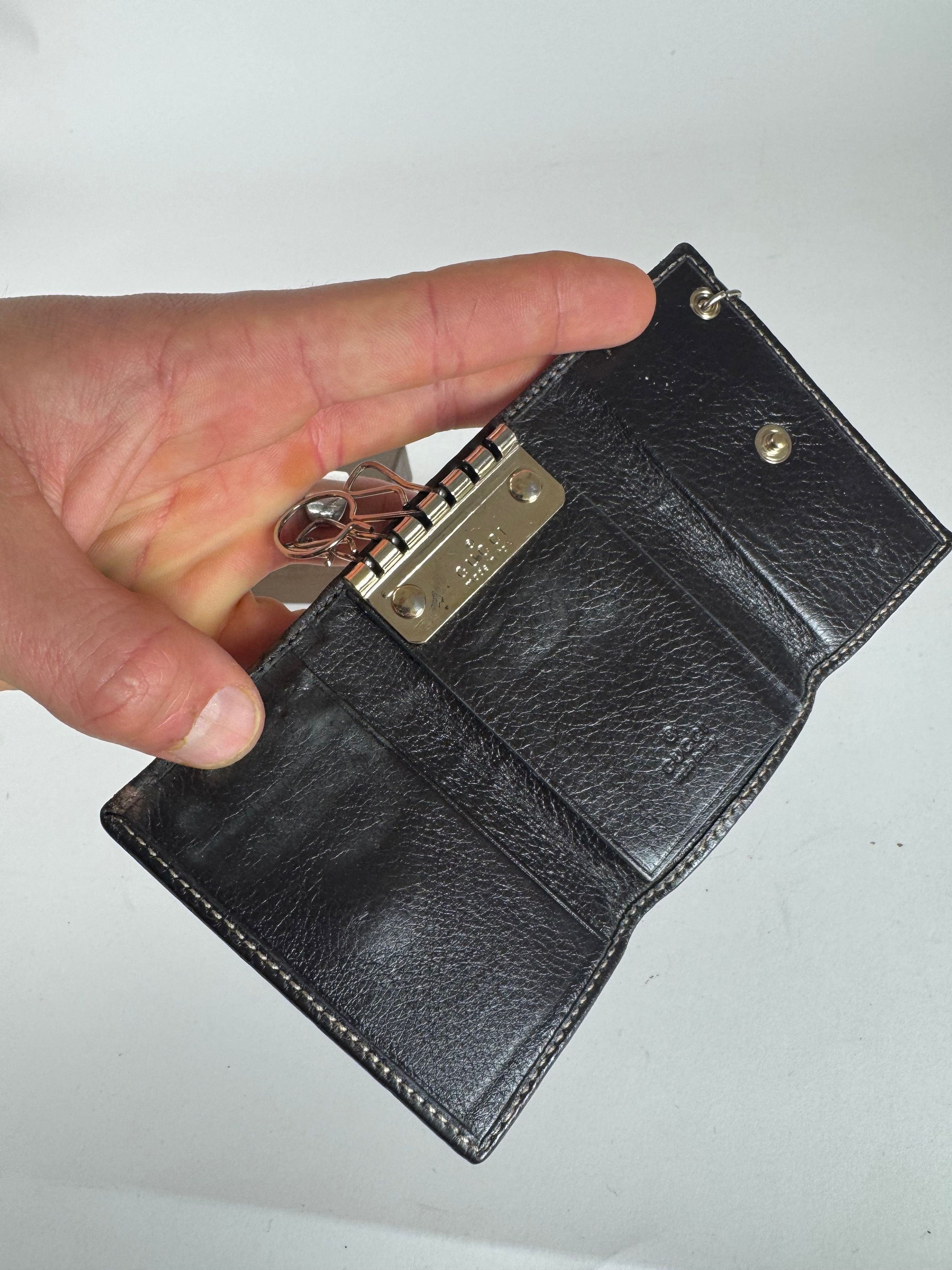 Gucci Vintage Leather Monogram Key Holder Brown Size ONE SIZE - 6 Thumbnail