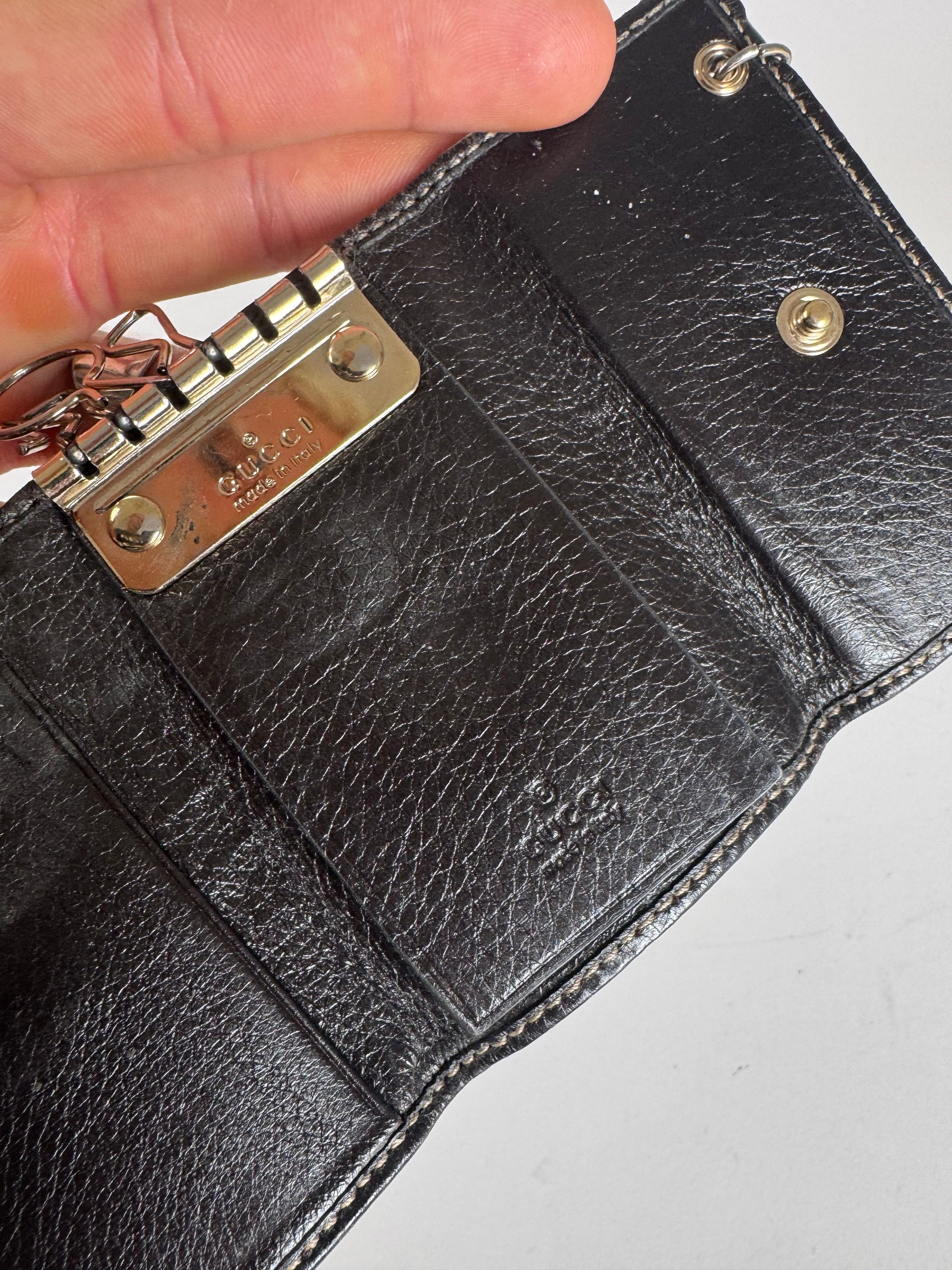 Gucci Vintage Leather Monogram Key Holder Brown Size ONE SIZE - 7 Thumbnail