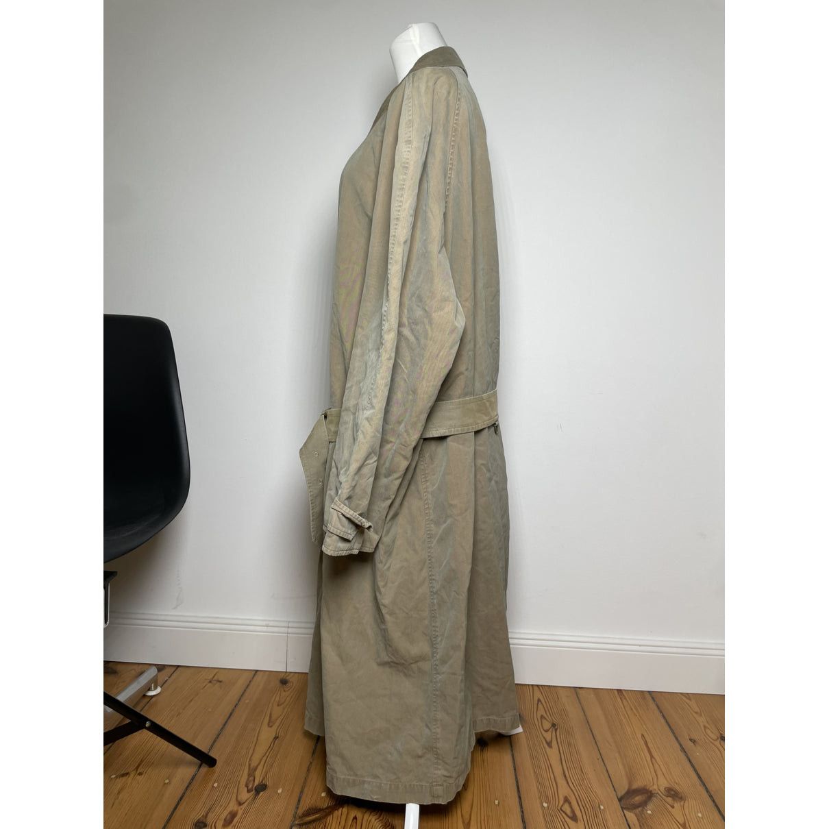 Burberry Kensington Khaki Cotton Coat Size L / US 10 / IT 46 - 3 Thumbnail