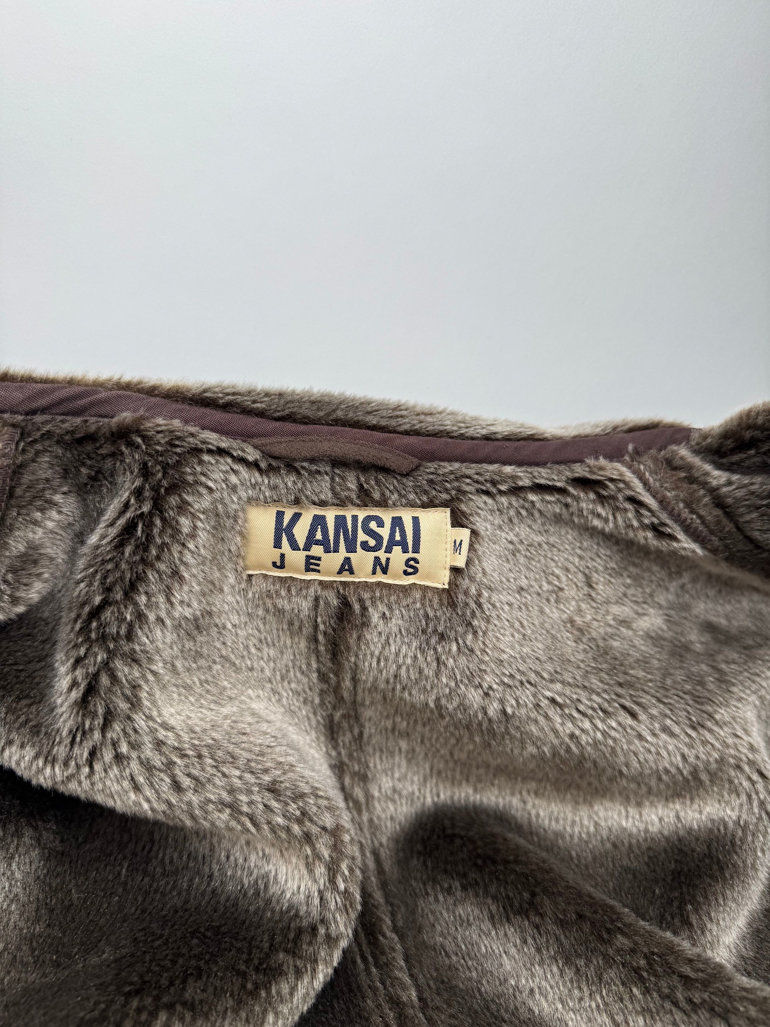 Kansai Yamamoto Vintage Leather Fur Jacket 40/L Unisex Brown Size S / US 4 / IT 40 - 6 Thumbnail