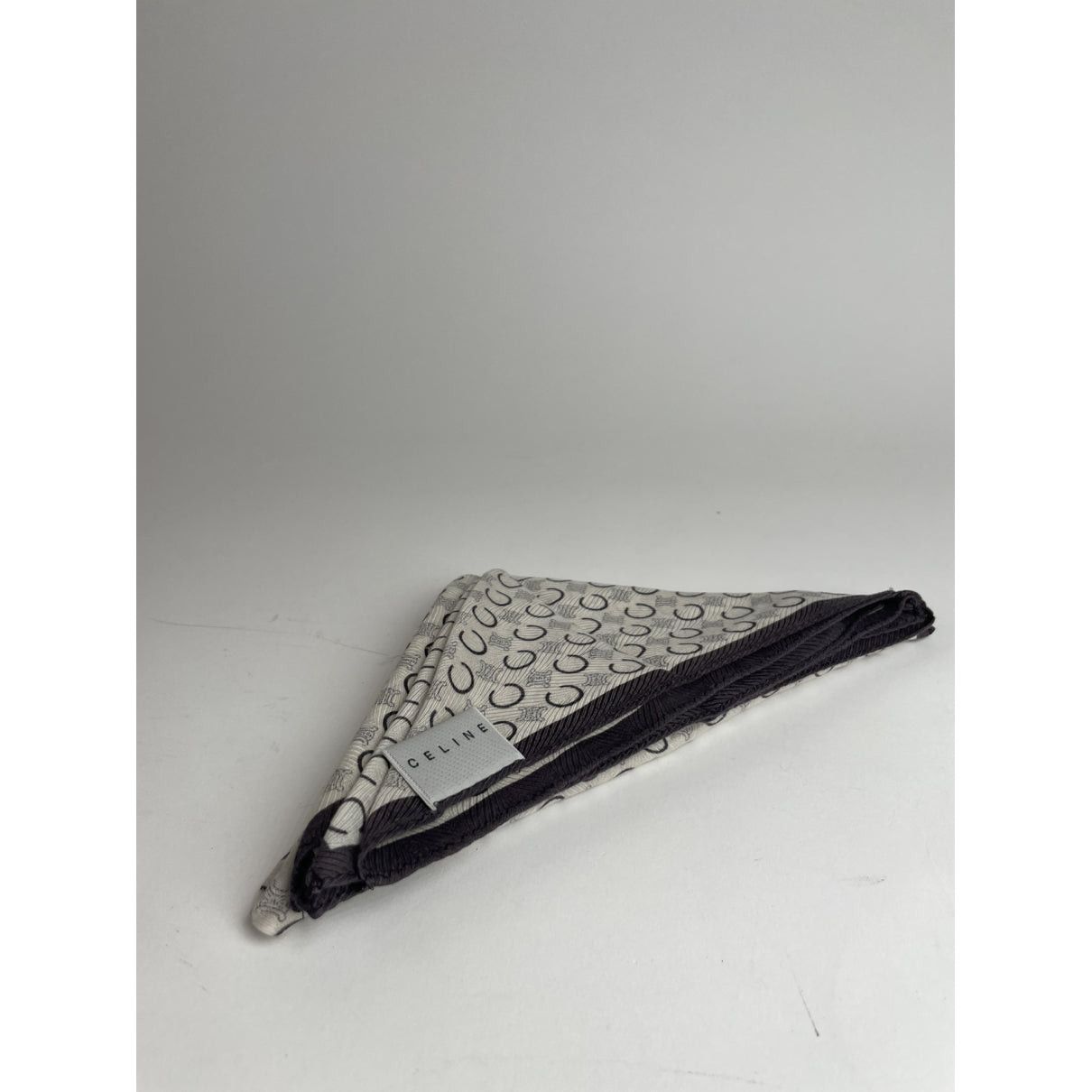 Celine Black Silk Scarf Size ONE SIZE - 2 Thumbnail