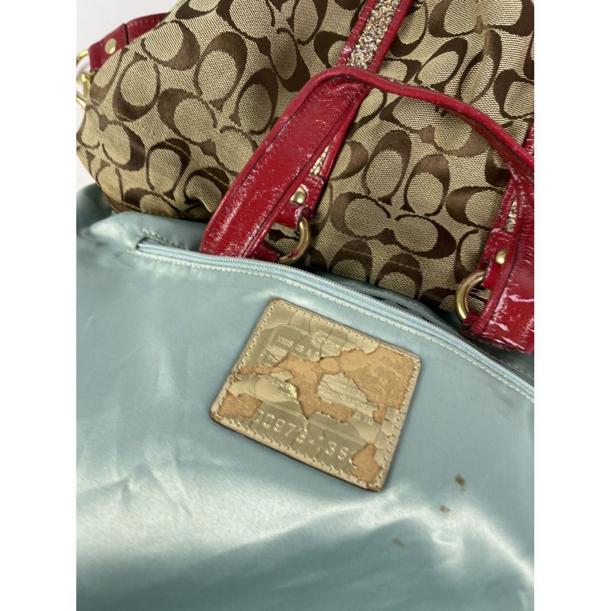 Coach Signature Sufflette Multicolour Cotton Handbag Size ONE SIZE - 3 Thumbnail