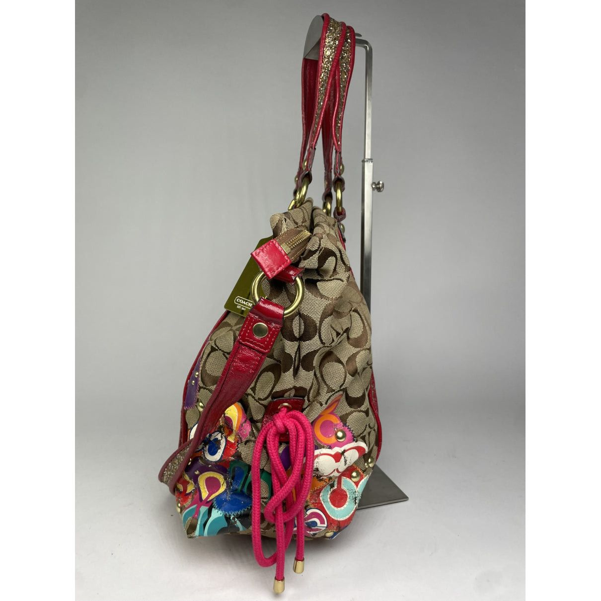 Coach Signature Sufflette Multicolour Cotton Handbag Size ONE SIZE - 5 Thumbnail