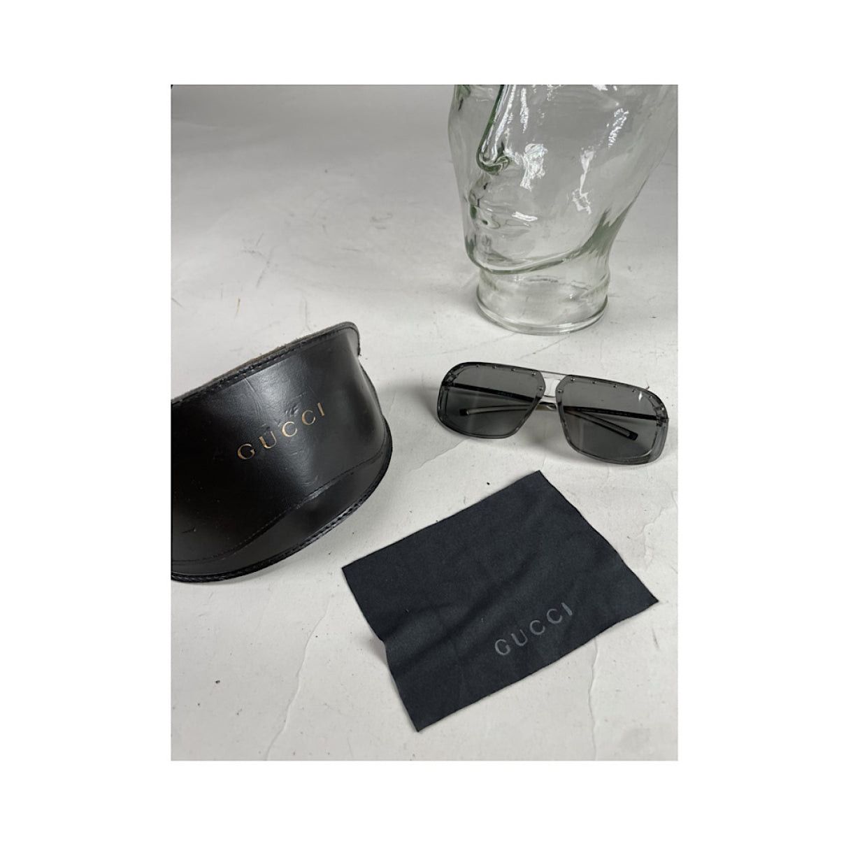 Gucci Black Metal Sunglasses Size ONE SIZE - 5 Thumbnail
