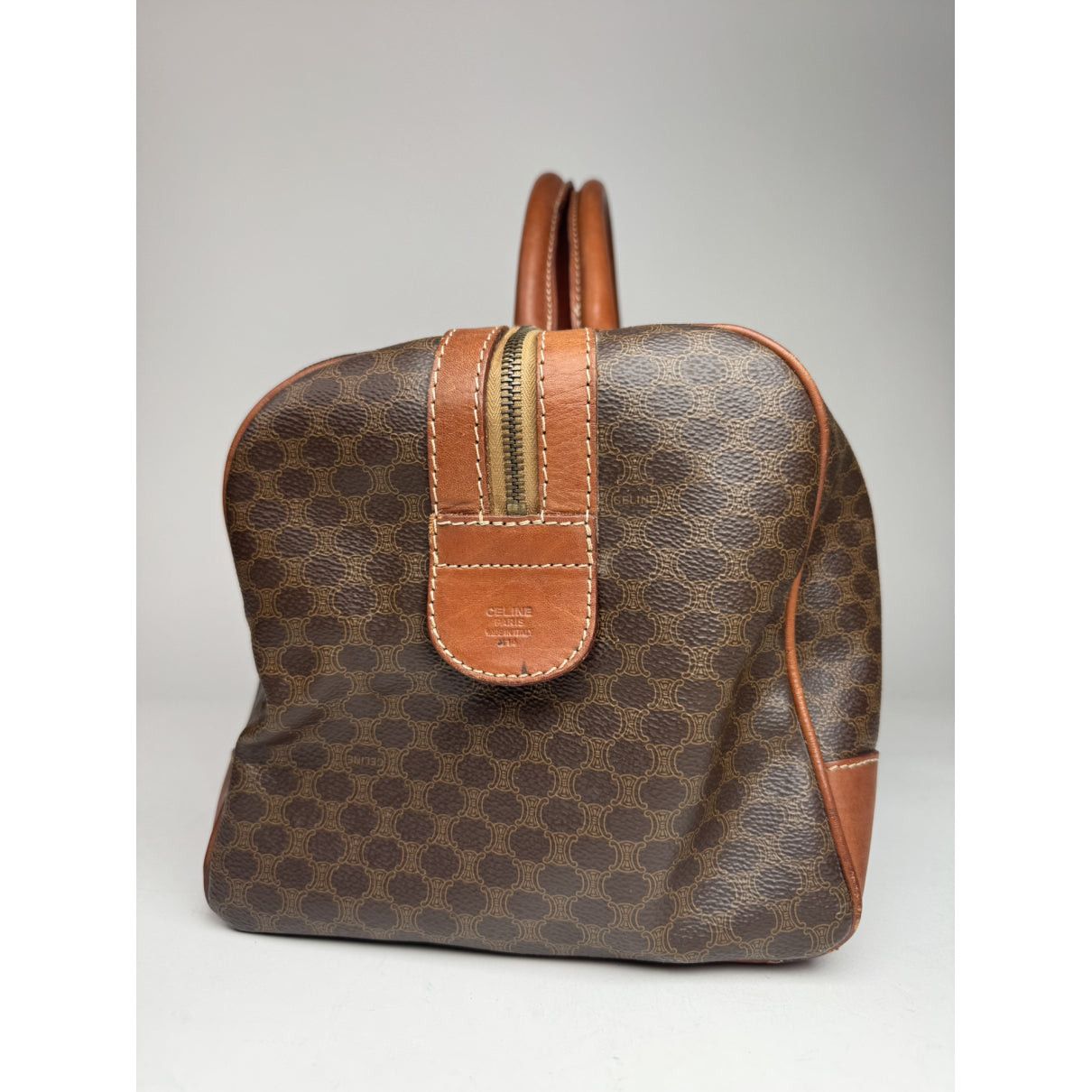 Celine Brown Leather Travel Bag Size ONE SIZE - 3 Thumbnail