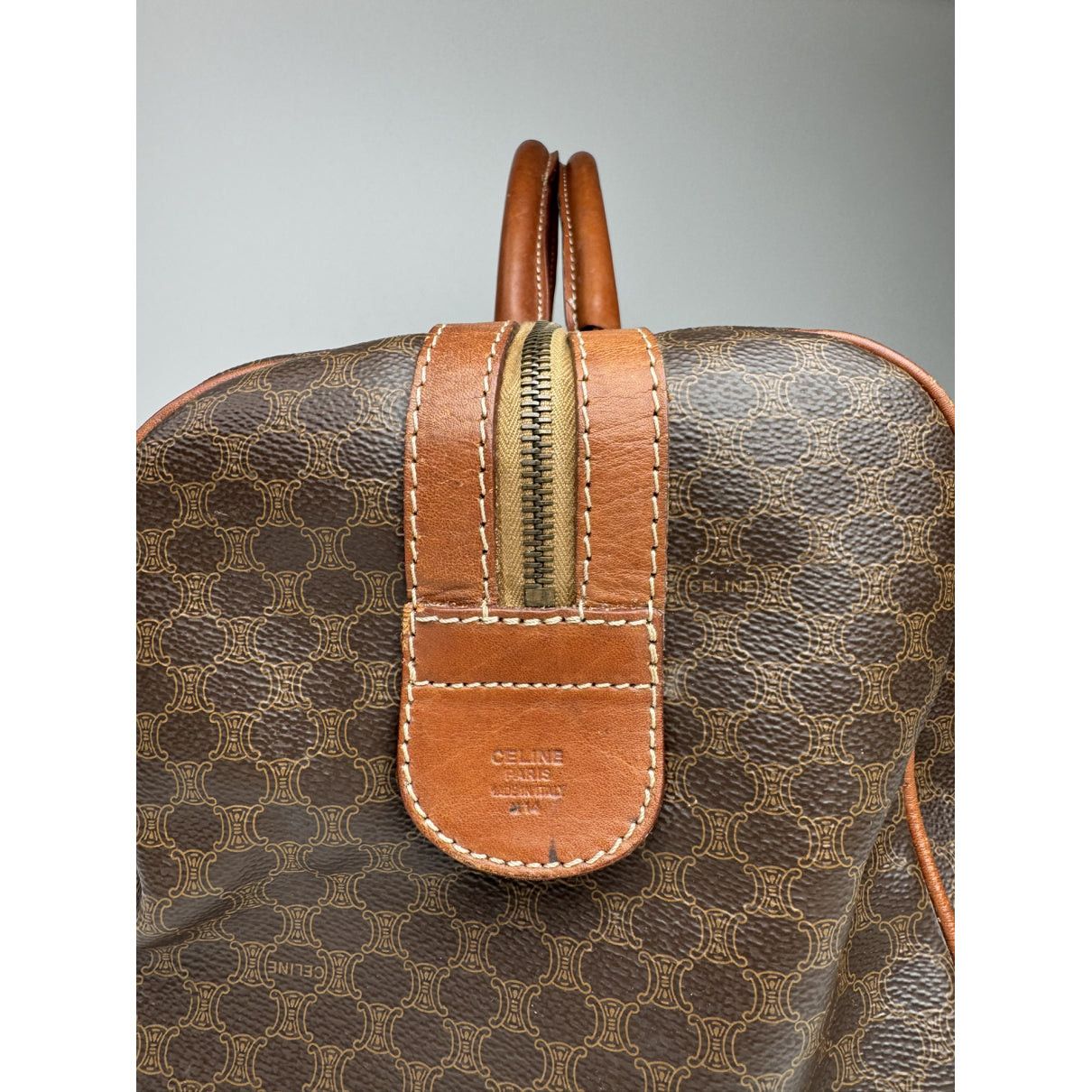 Celine Brown Leather Travel Bag Size ONE SIZE - 4 Thumbnail