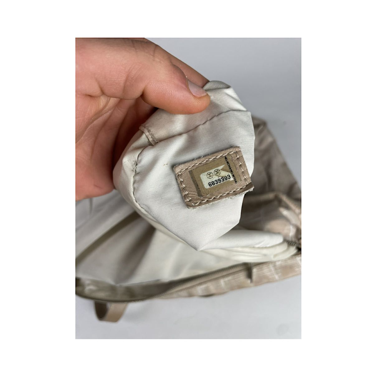 Chanel Beige Polyester Handbag Size ONE SIZE - 4 Thumbnail
