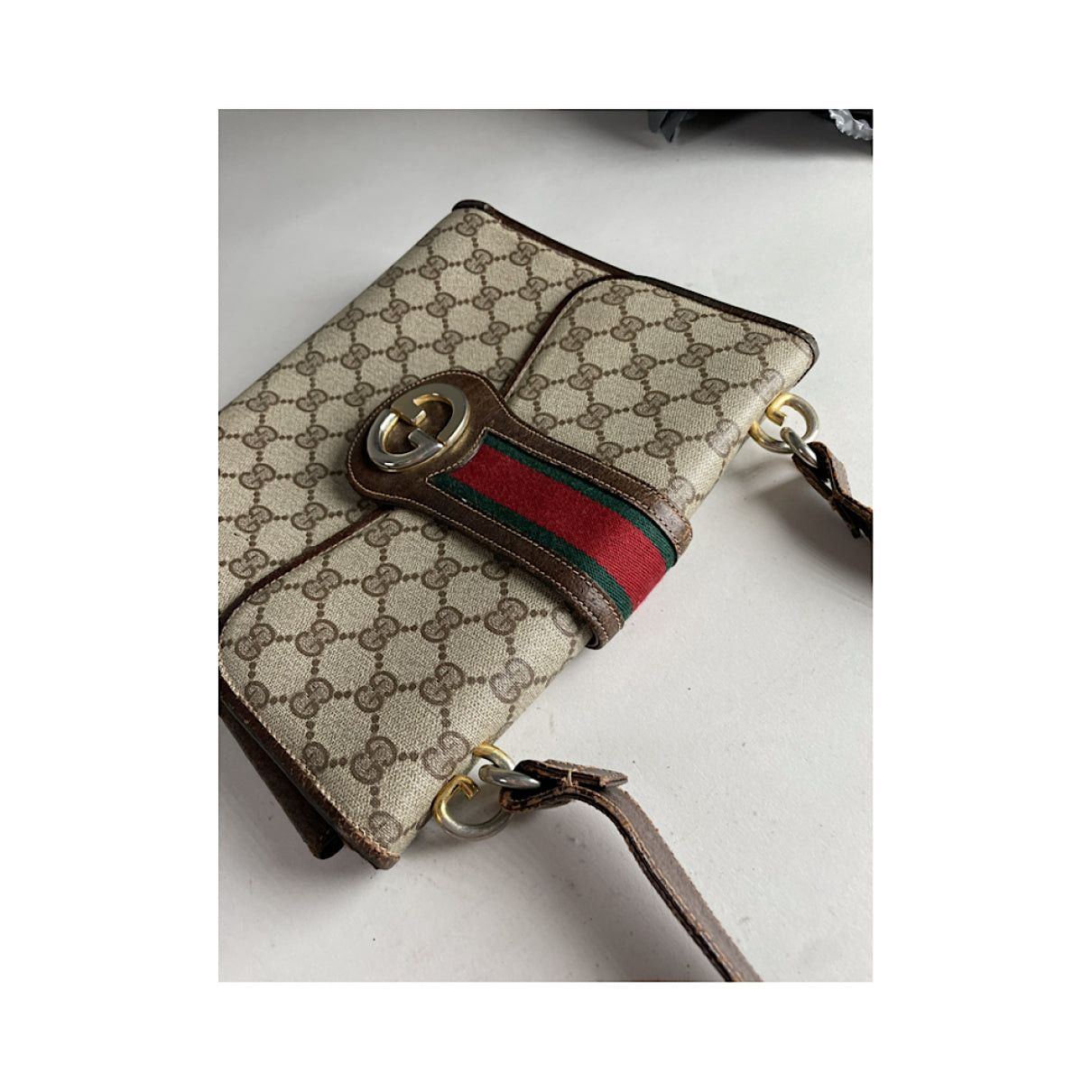 Gucci Ophidia Dome Grey Leather Handbag Size ONE SIZE - 2 Thumbnail