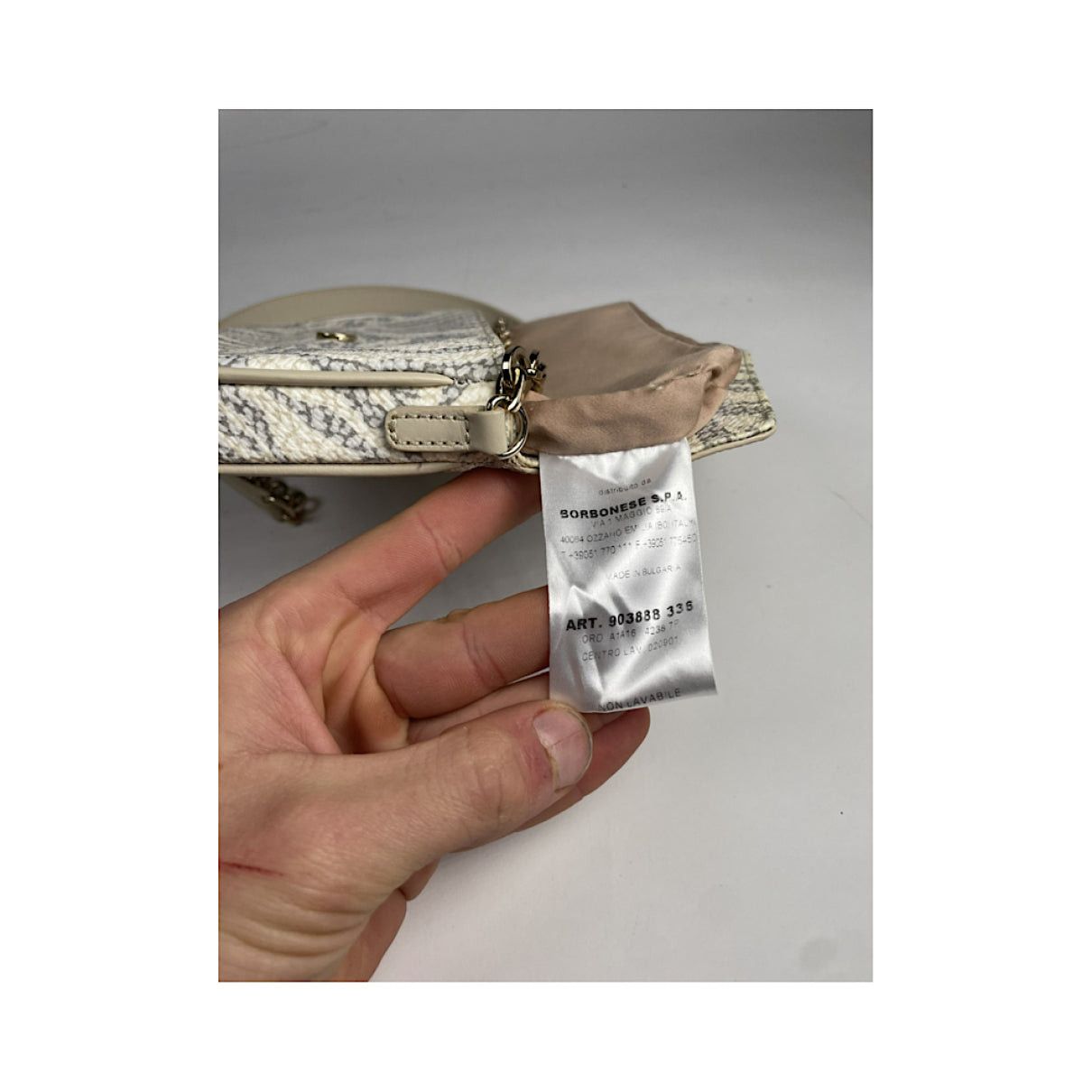 Other BORBONESE White Leather Handbag Size ONE SIZE - 3 Thumbnail