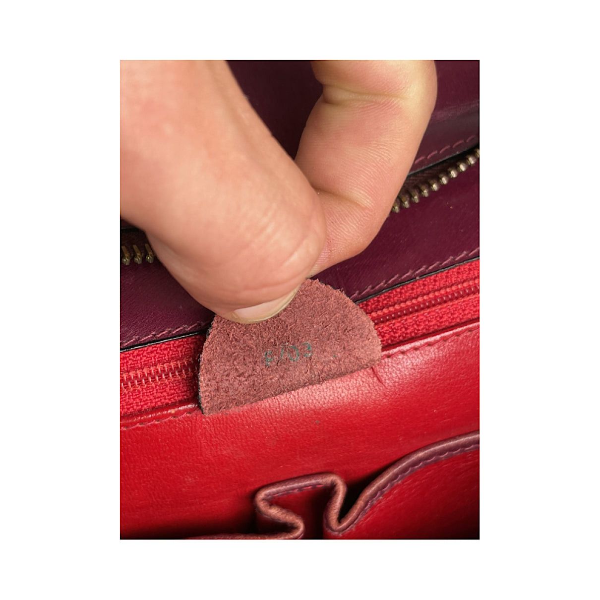 Celine Tab Bag Burgundy Patent Leather Handbag Size ONE SIZE - 5 Thumbnail