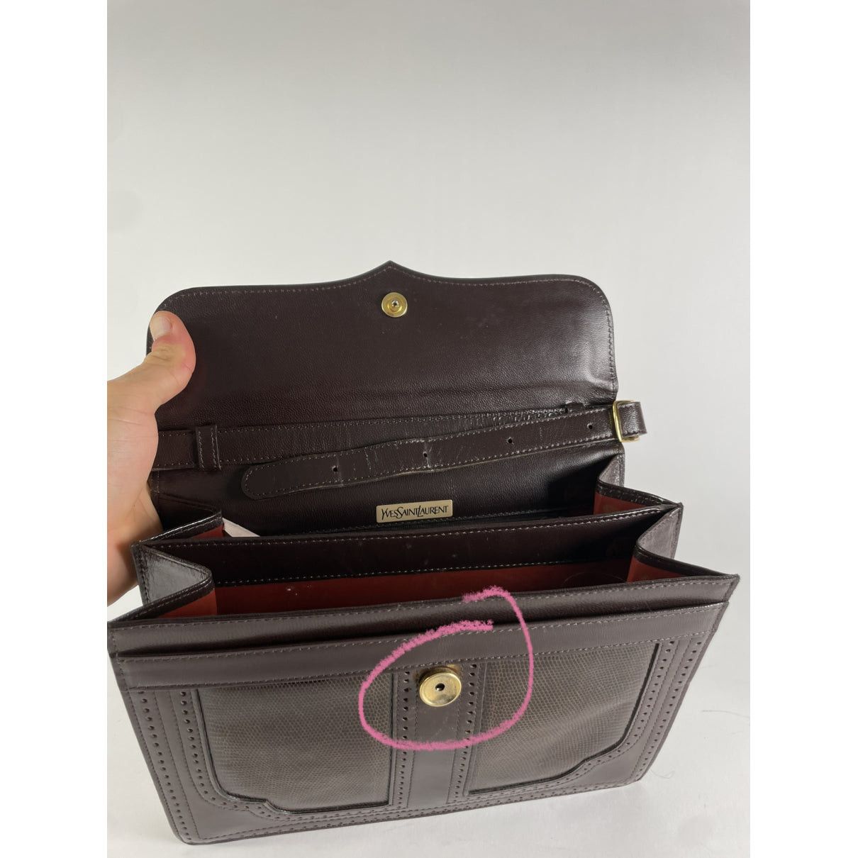 Other Saint Laurent Joan Brown Leather Handbag Size ONE SIZE - 4 Thumbnail
