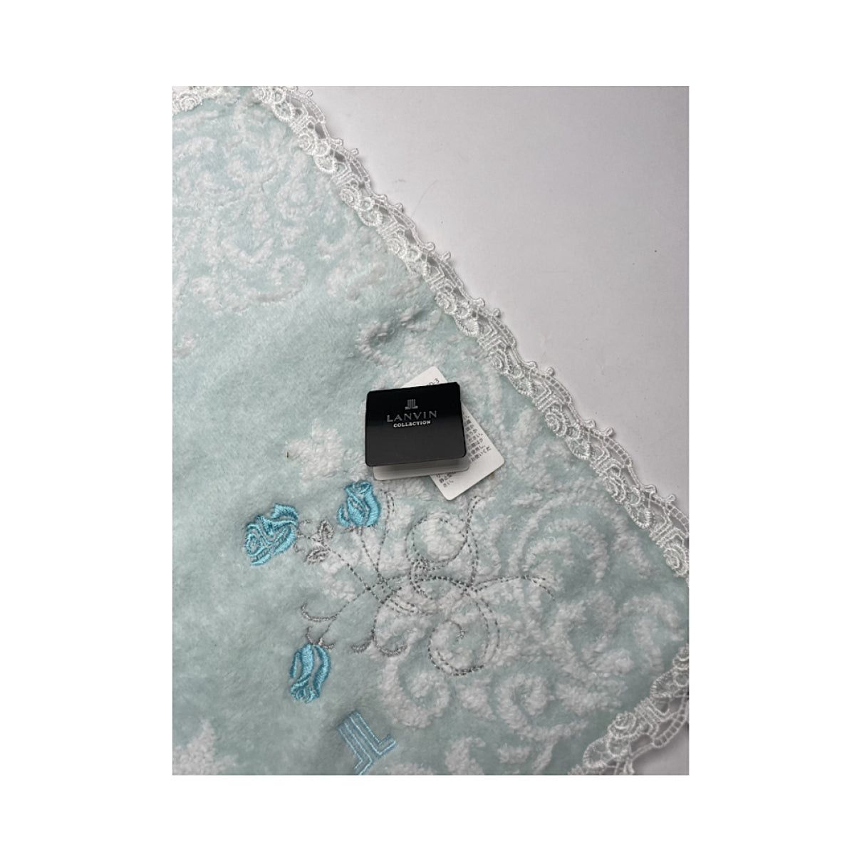 Lanvin Blue Cotton Scarf Size ONE SIZE - 4 Thumbnail
