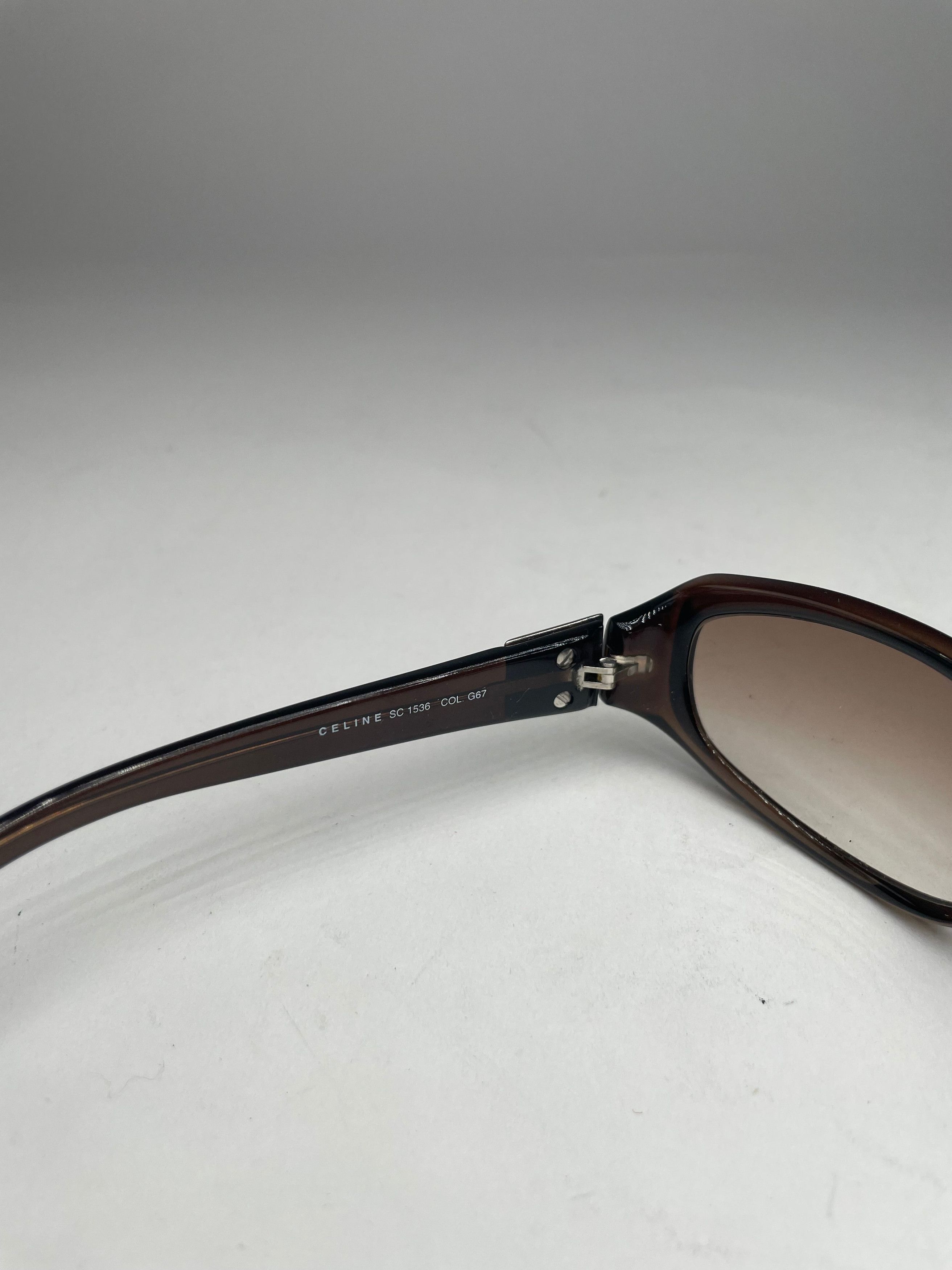 Celine Vintage Paris Sunglasses Brown Size ONE SIZE - 3 Thumbnail
