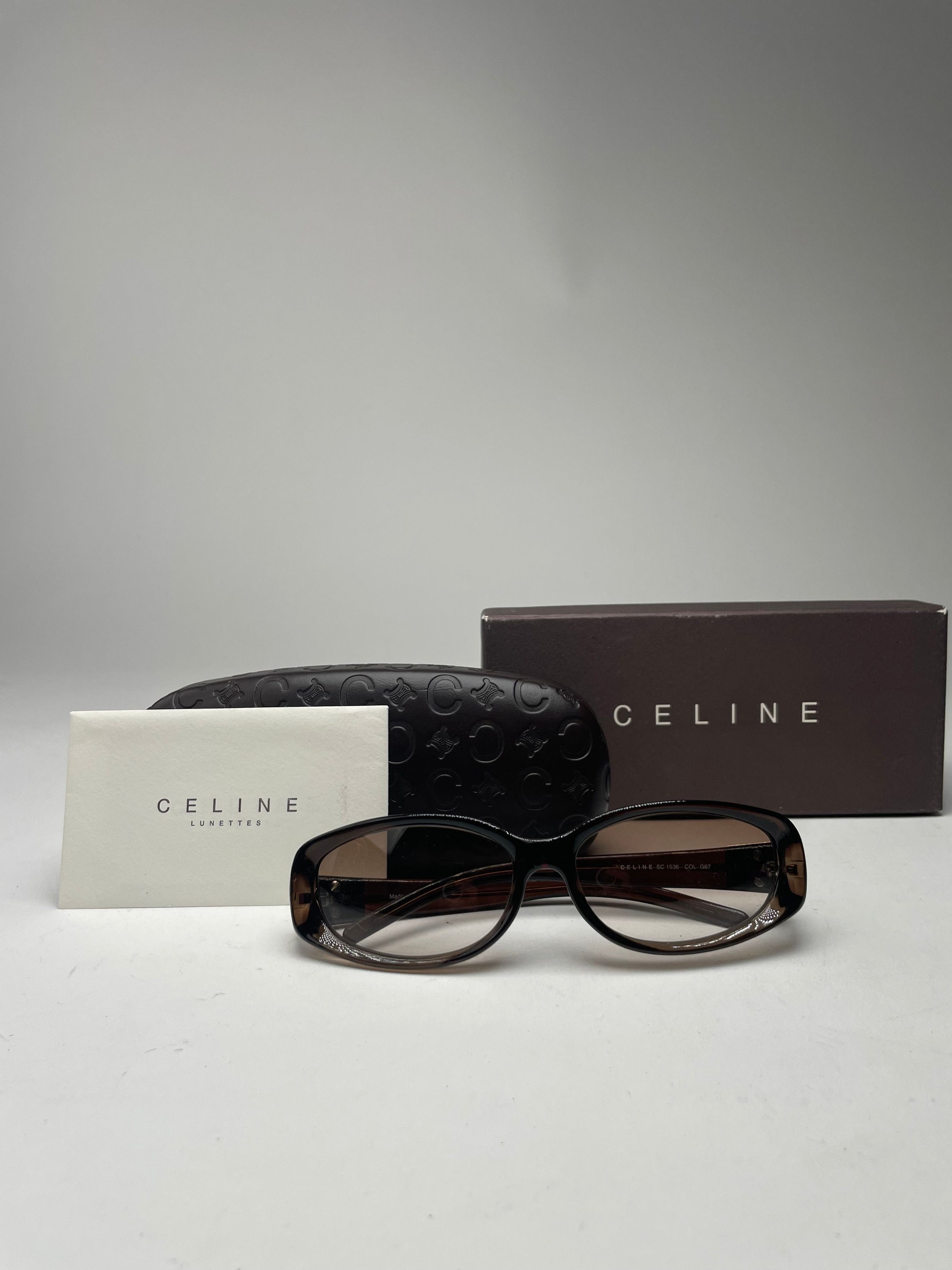 Celine Vintage Paris Sunglasses Brown Size ONE SIZE - 13 Thumbnail