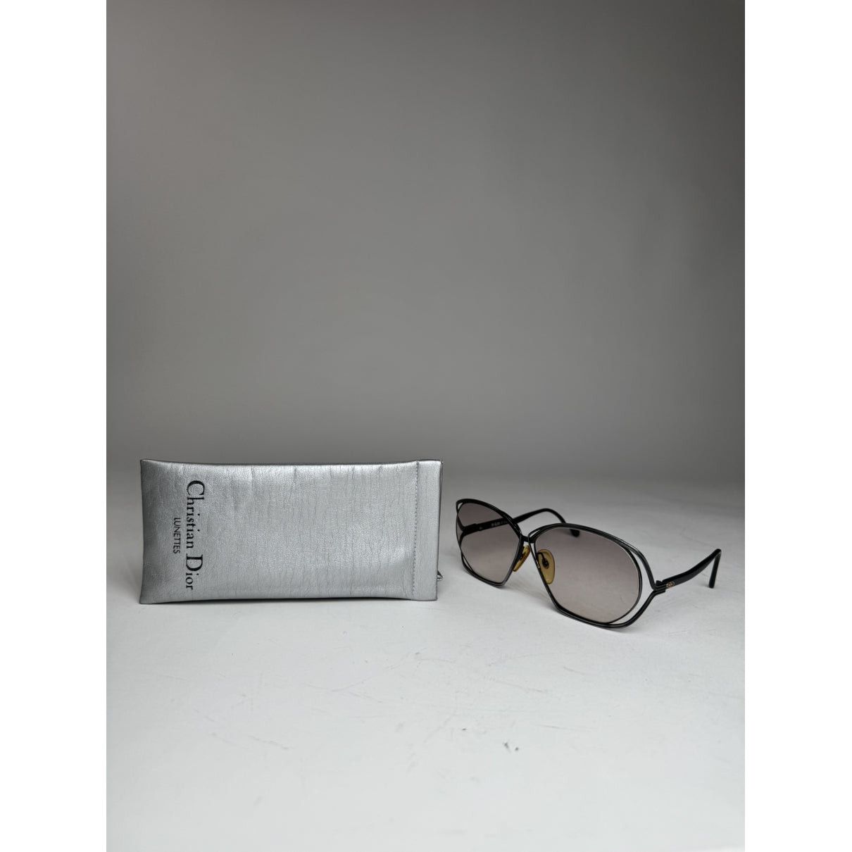 Dior Black Metal Sunglasses Size ONE SIZE - 5 Thumbnail
